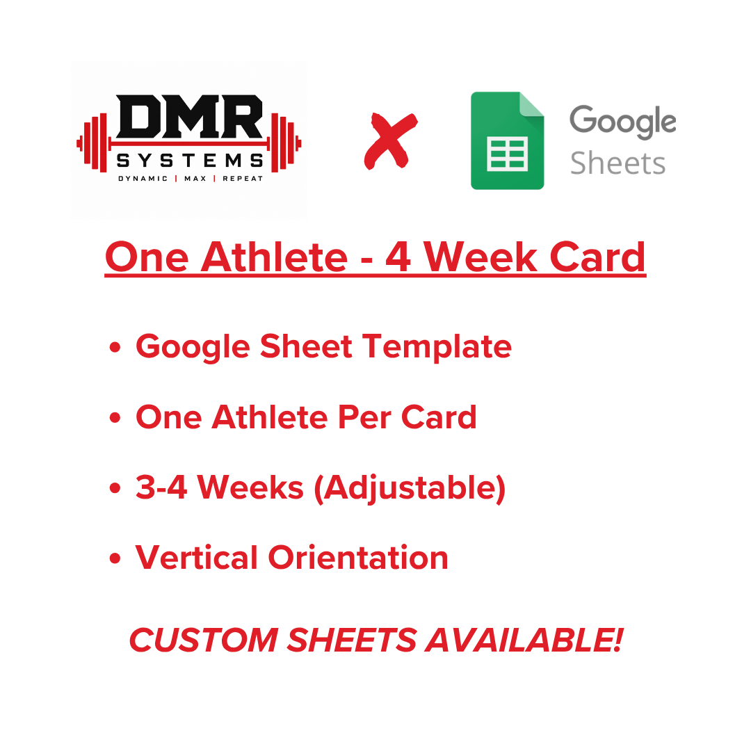 Workout Card: One Athlete, Vertical