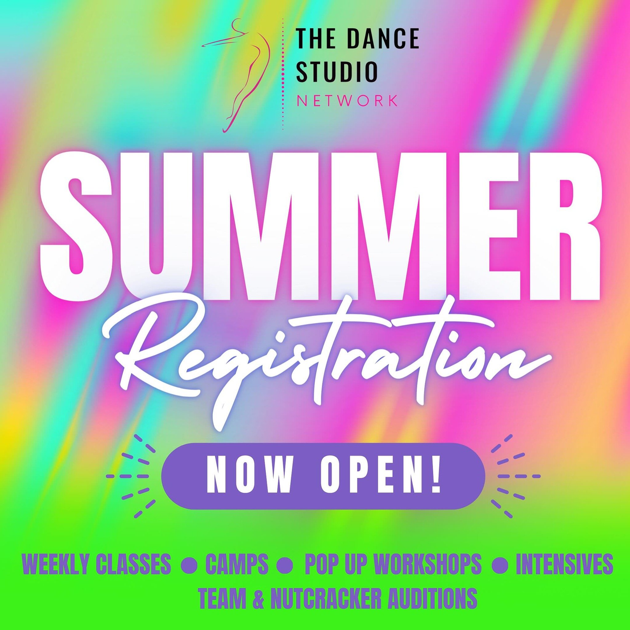 📣 SUMMER REGISTRATION IS NOW LIVE! 📣

Our Summer Session is an 8-week session from June 10-August 3 and includes&hellip;

☀️Weekly Classes
☀️Princess Camps
☀️Ballet Intensives
☀️Team Auditions
☀️The Nutcracker Auditions
☀️3 Summer Dance Series Work