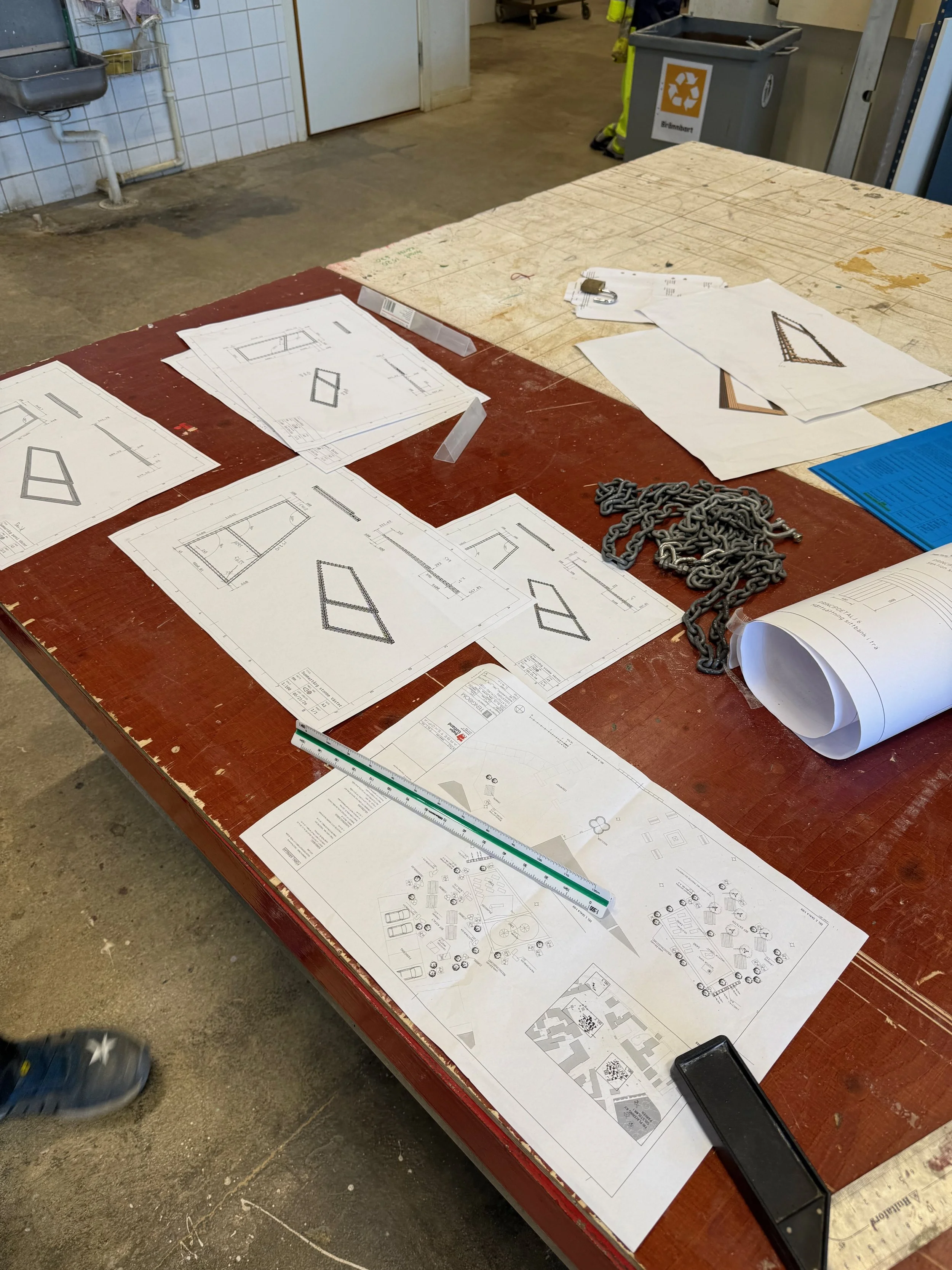Drawings in the carpentry