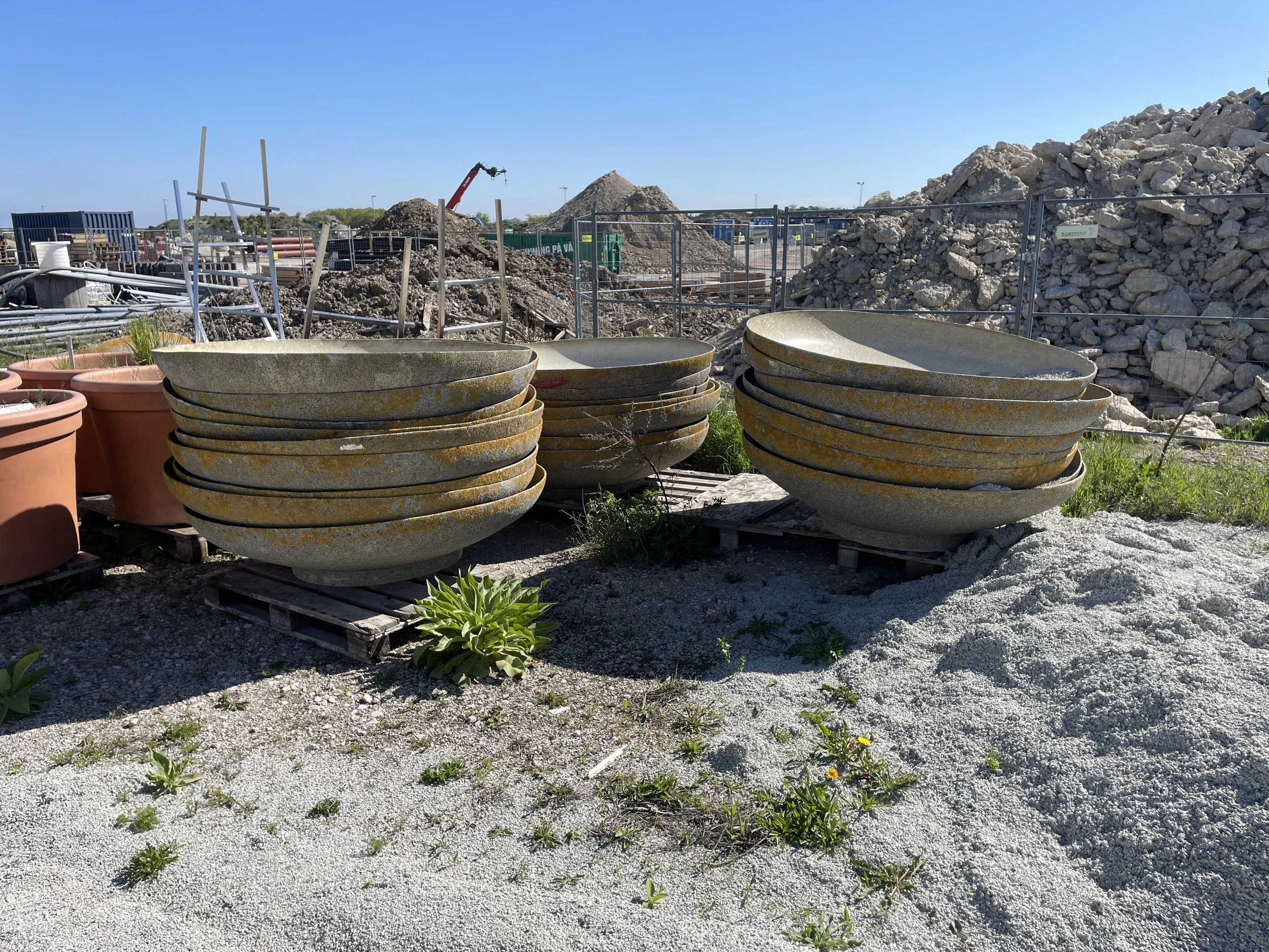 Old planters found behind the municipality's green house. Possible to reuse?
