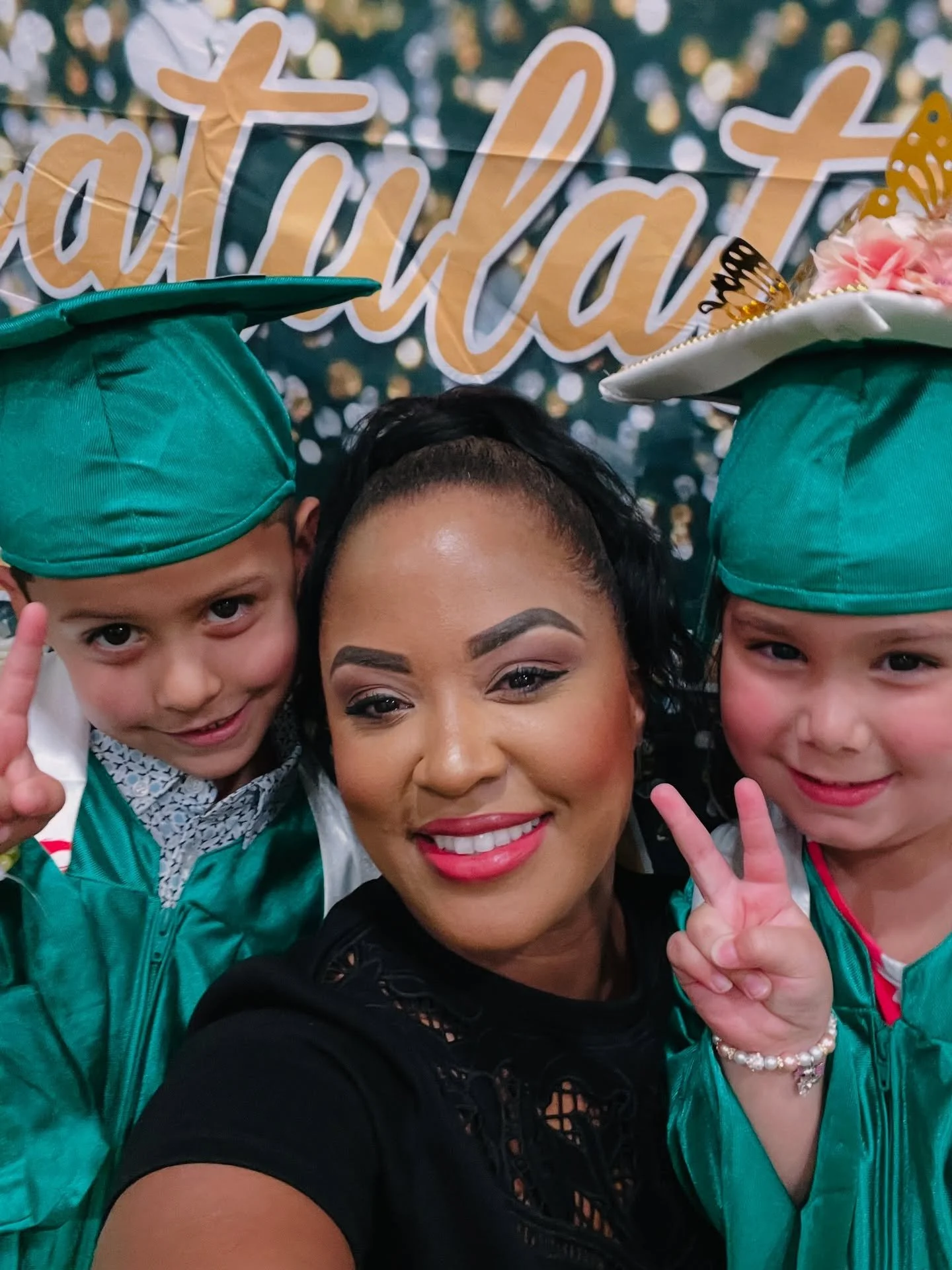 So very proud of you two! MLSLC 2026 Grads 💚💚💚#kindergartenherewecome✏️📚🎨