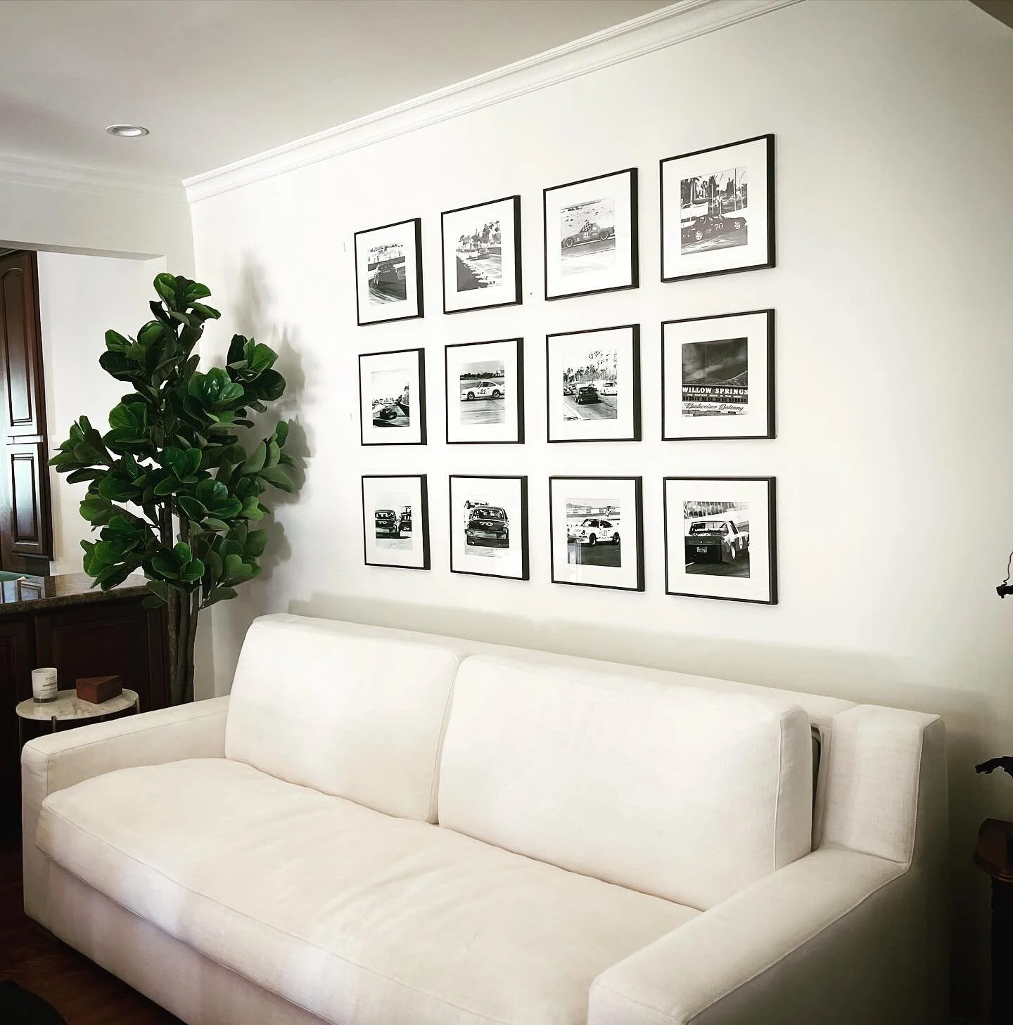 This client loves cars. Can you tell? 

Sofa styling to come.