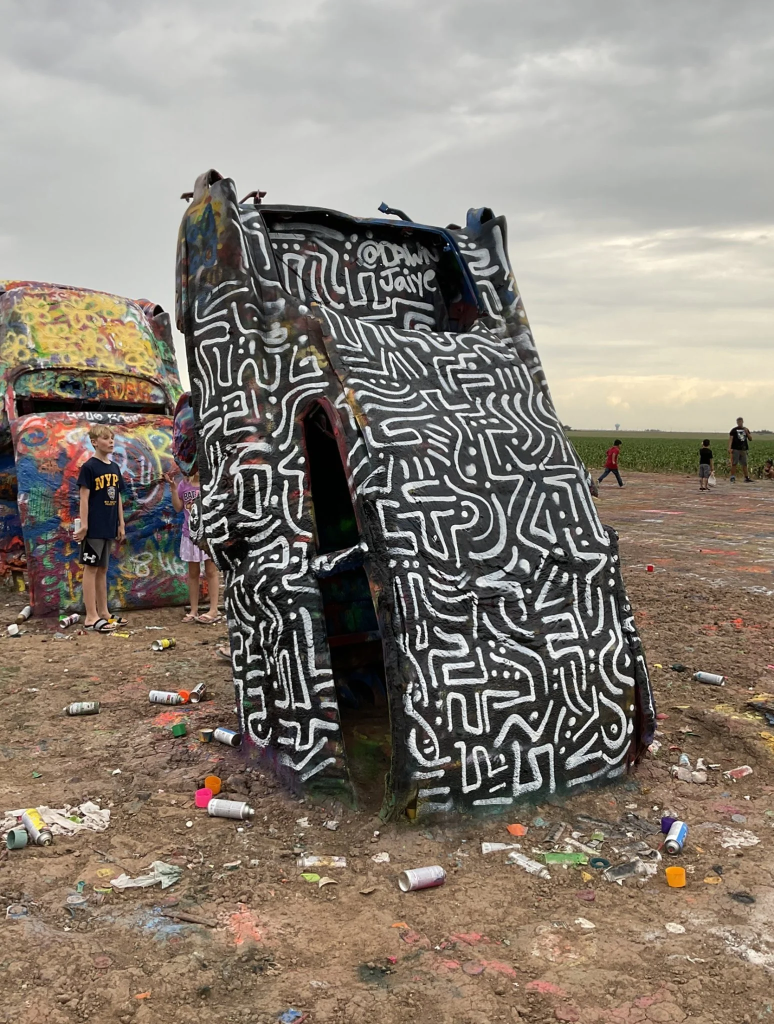 Painted car at Cadillac Ranch