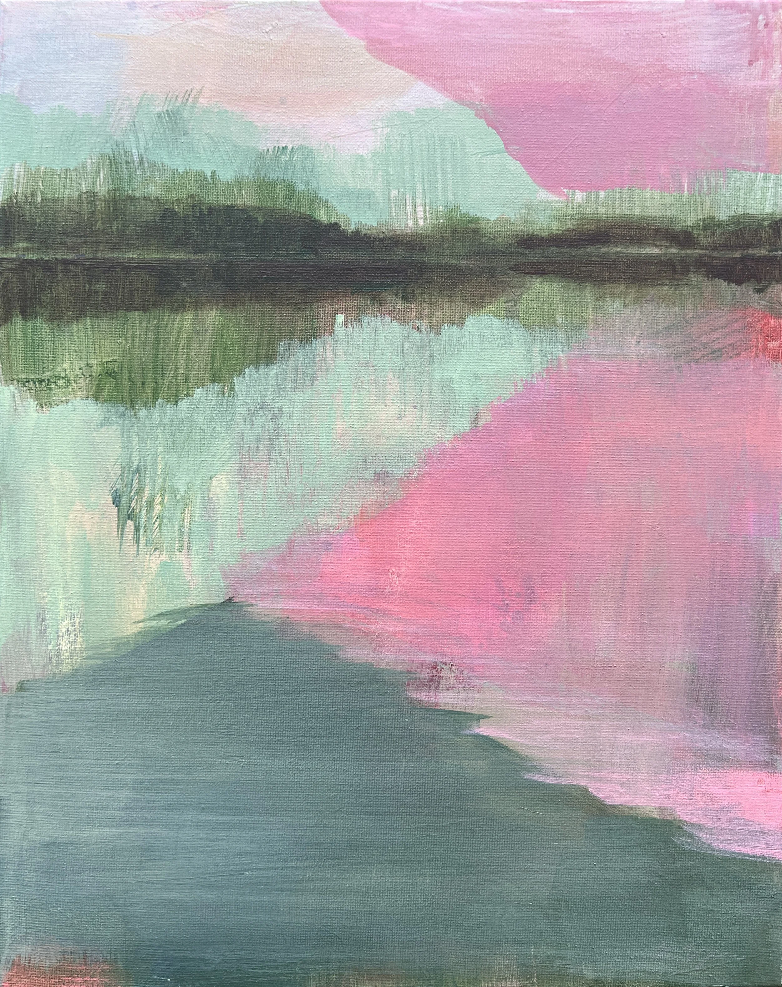 Tranquil Dusk, 16"x20", Acrylic on Canvas,