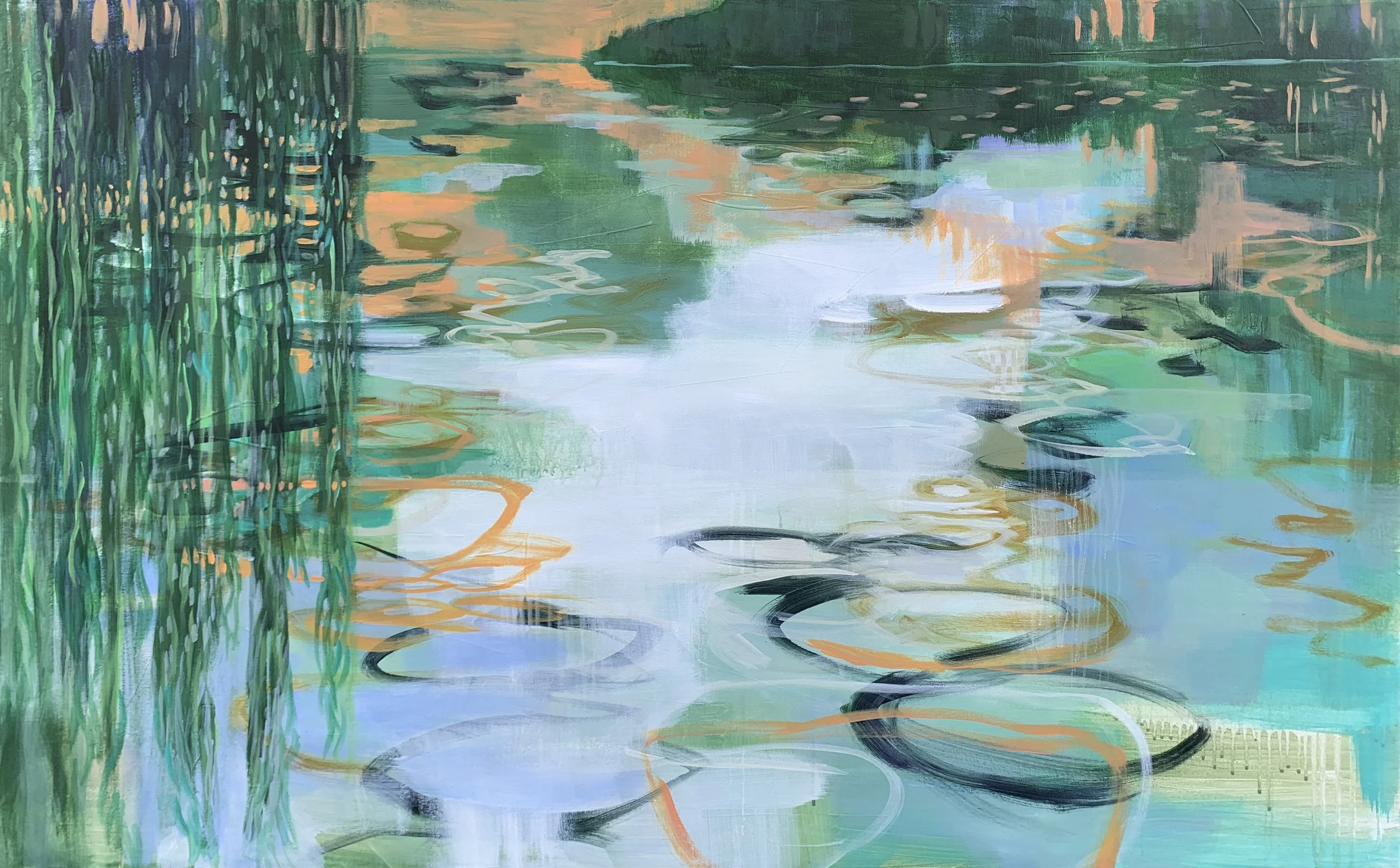 Reflections II
 48 × 30 in 
 Placed in a private collection 