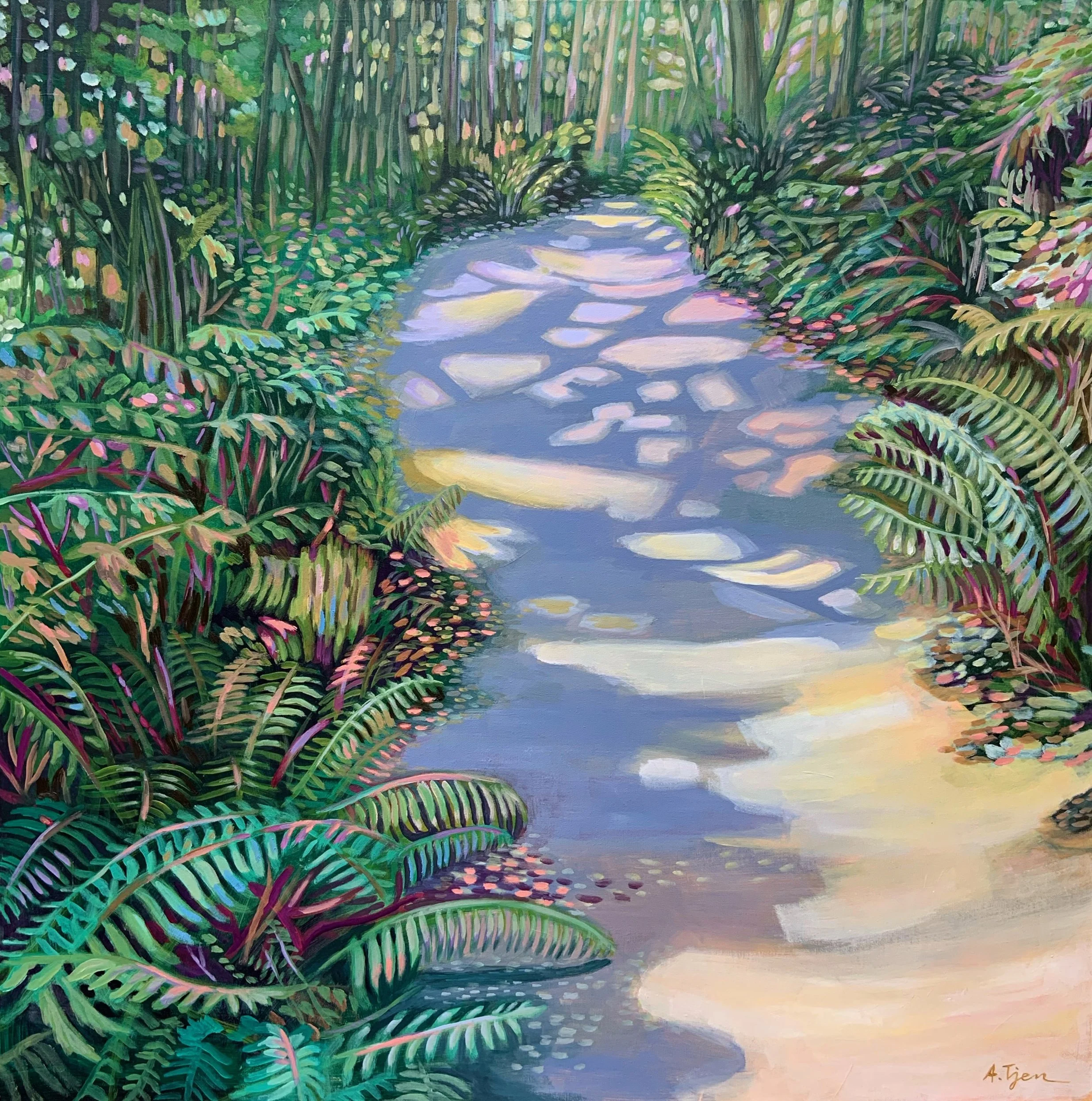 🔴 Fern Path II, 36"x36", SOLD