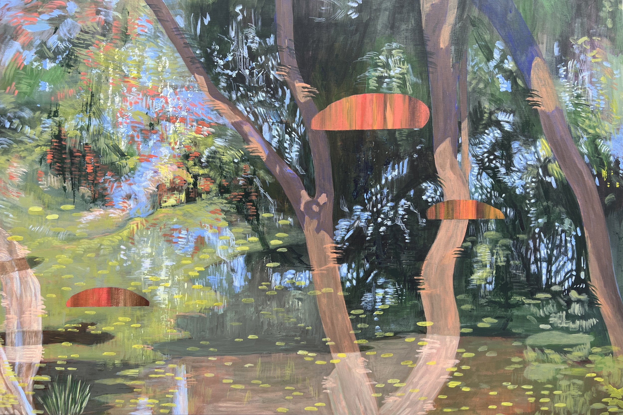 Secret Garden B102, 60"x40", Acrylic on Canvas