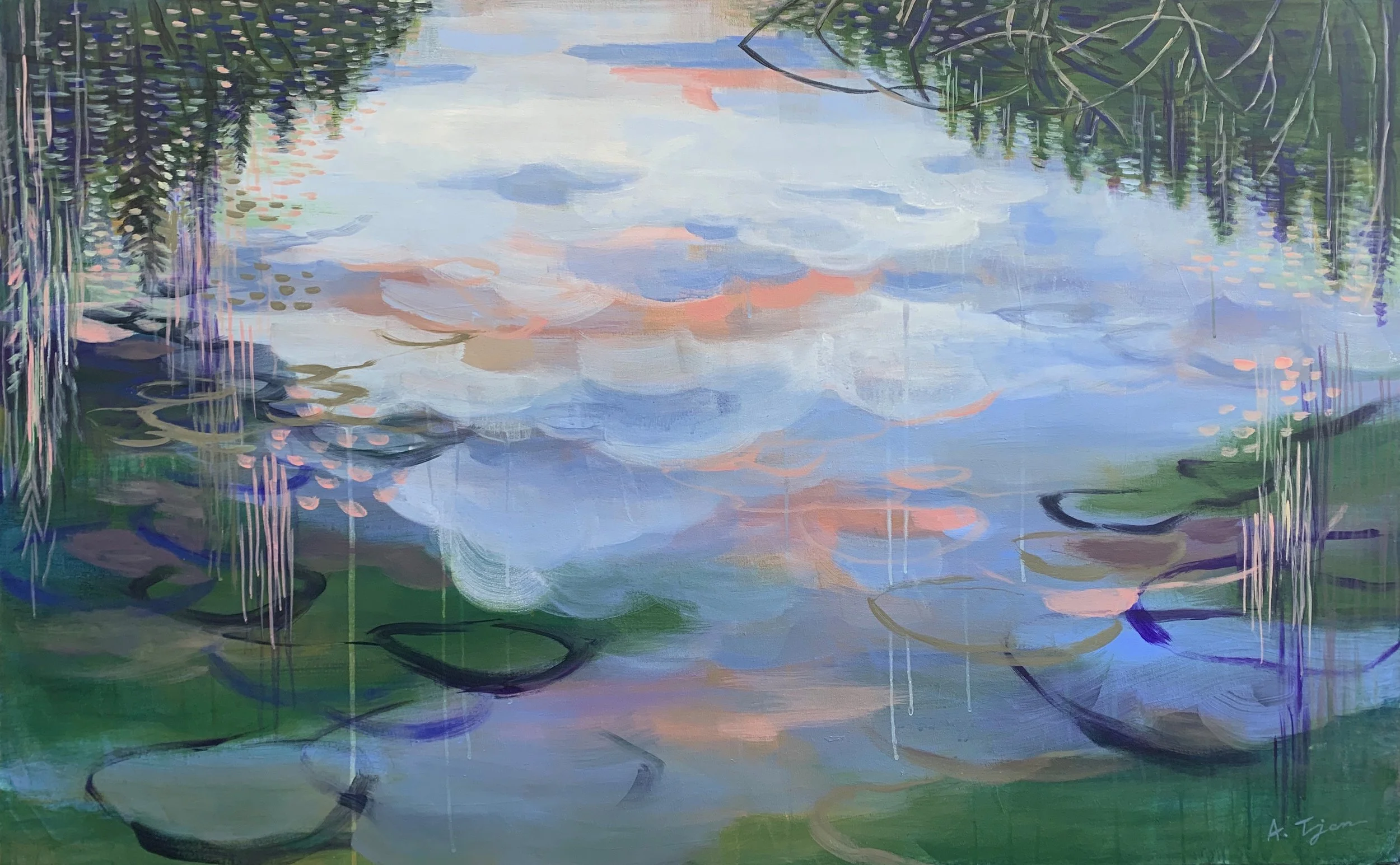 Reflections VI
 48 × 30 in 
 Placed in a corporate collection 
 Lions Gate Hospital · Canada 