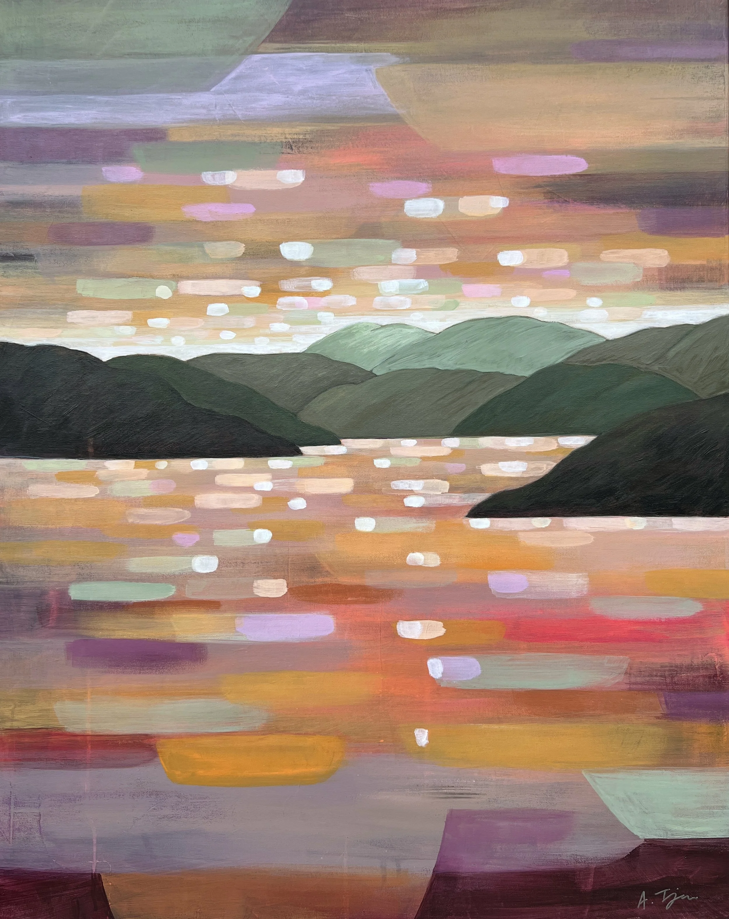 🔴 Sprinkles of Light III, 24"x30", Acrylic on Canvas, SOLD