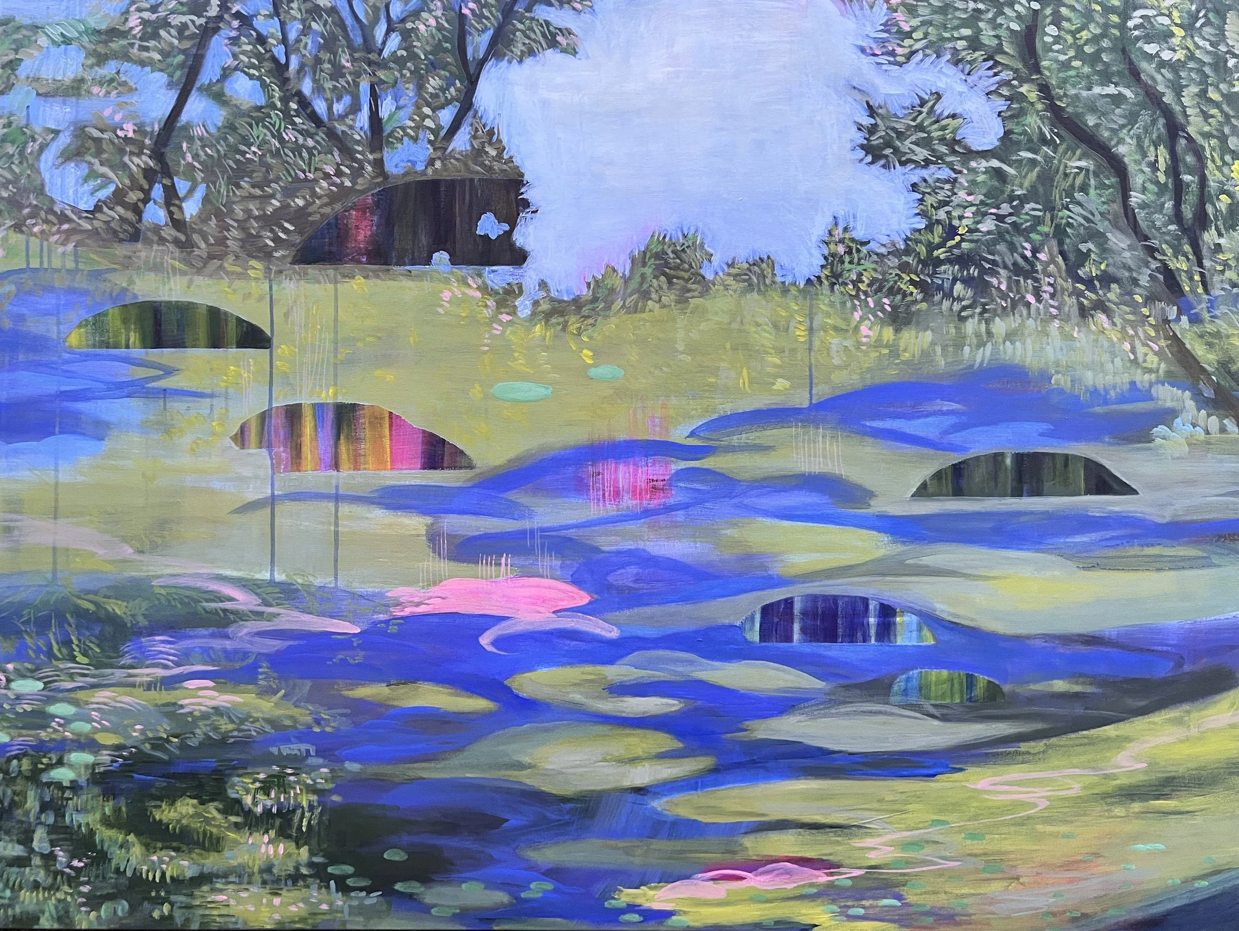 Secret Garden B101, 48"x36", Acrylic on Canvas