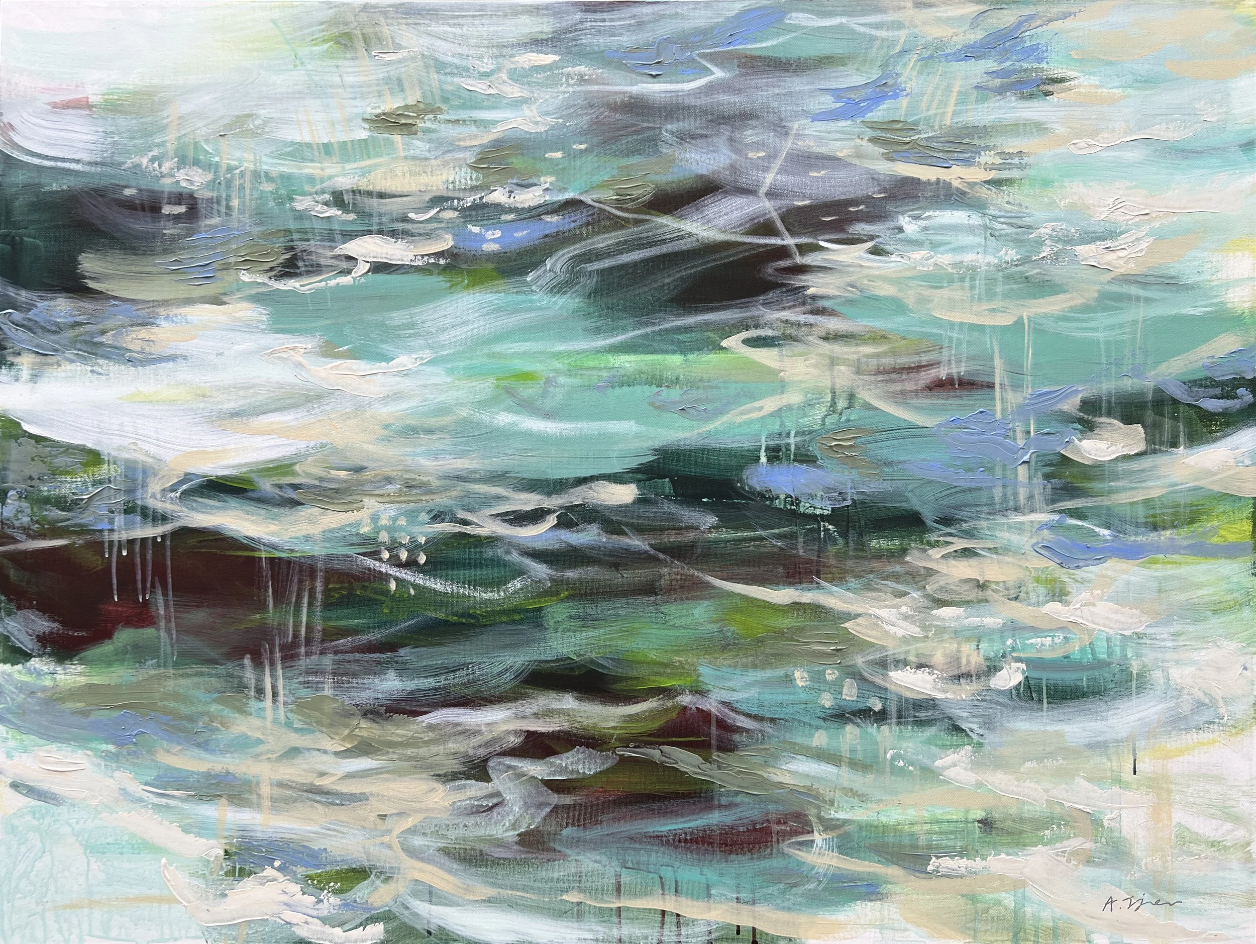 Glow of Azure
 40 × 30 in 
 Placed in a private collection 