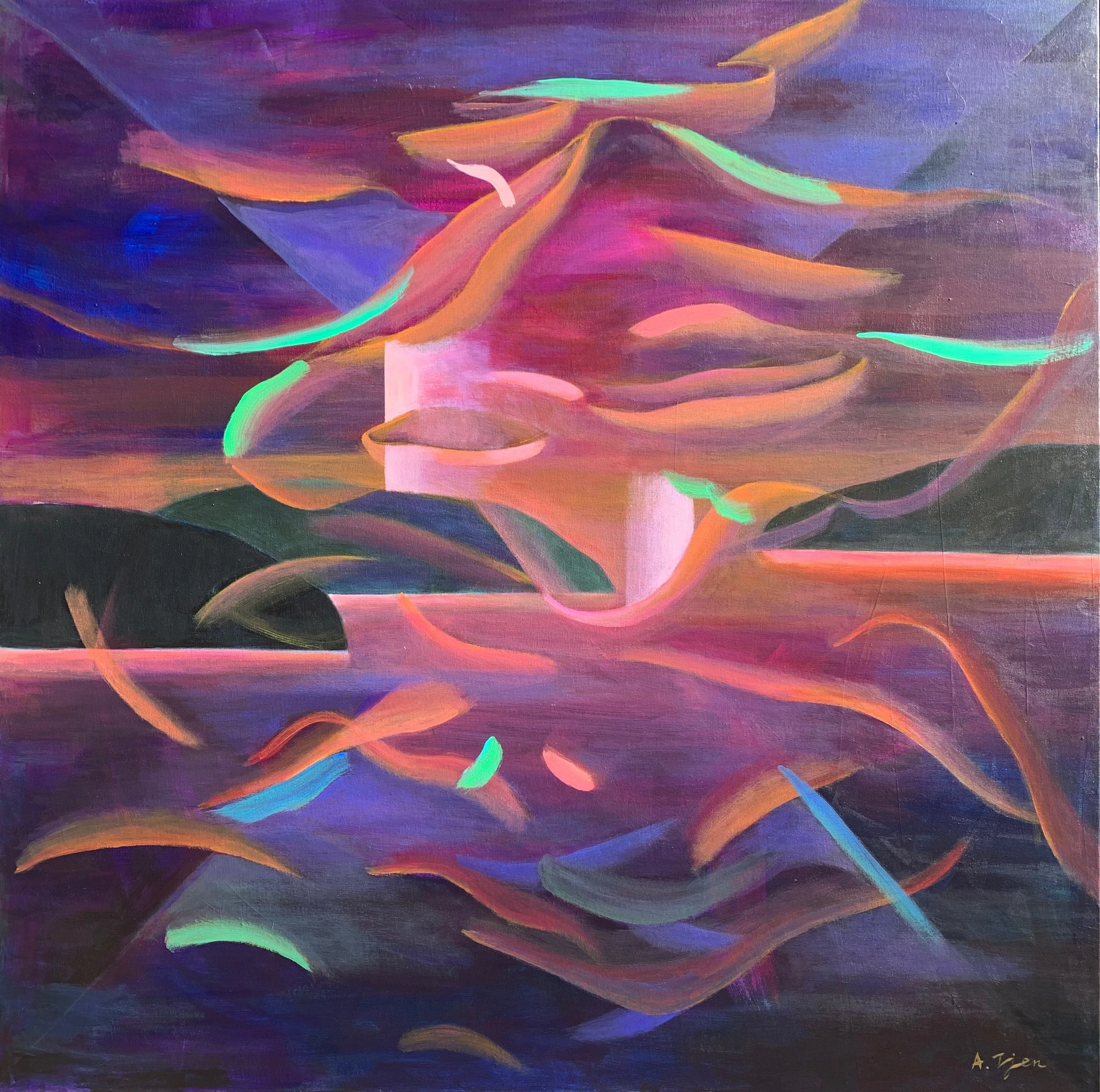 Rhythm of the Wind #5, 40"x40", Acrylic on Canvas