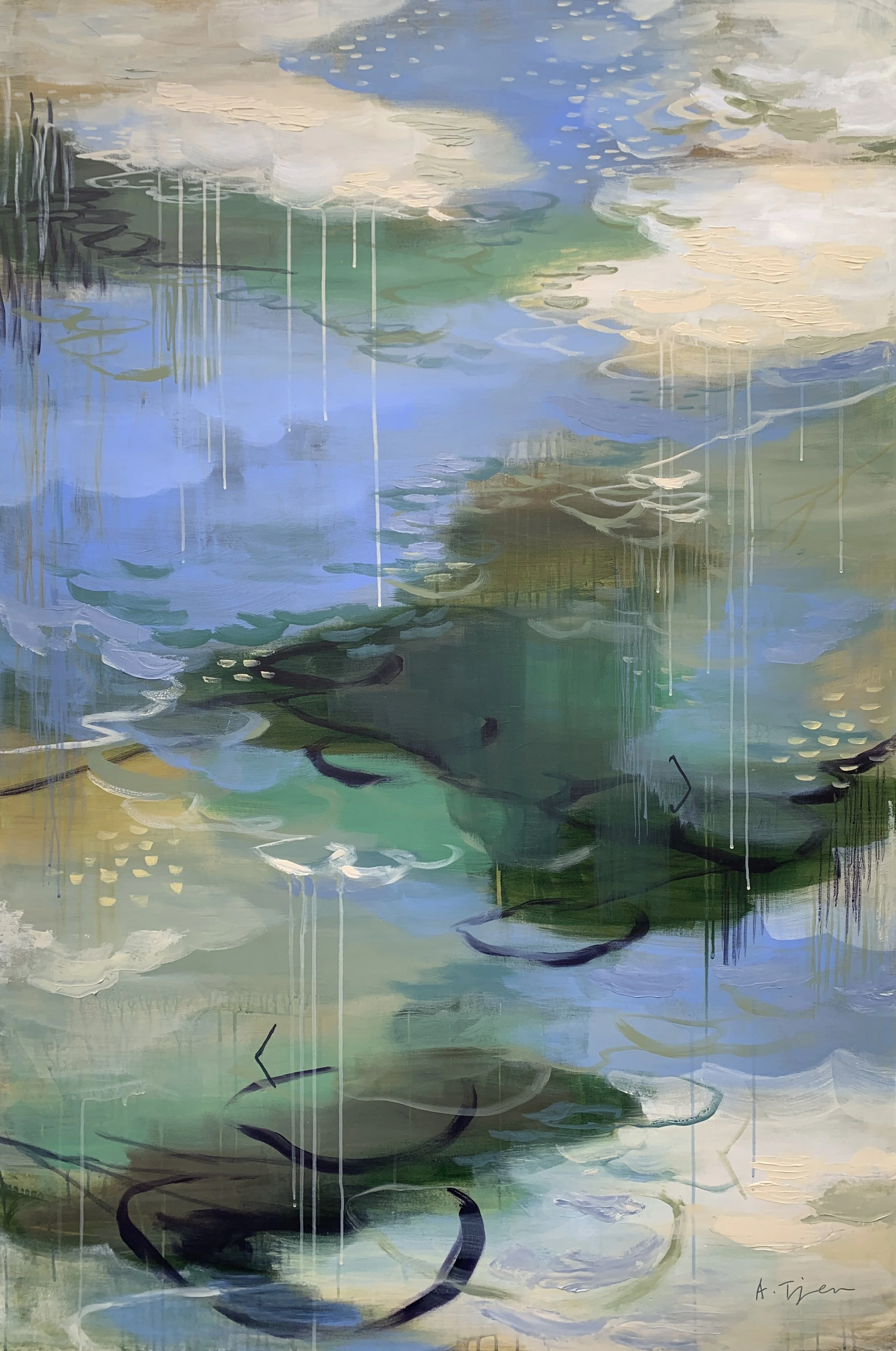 Reflections VII
 40 × 60 in 
 Placed in a private collection 