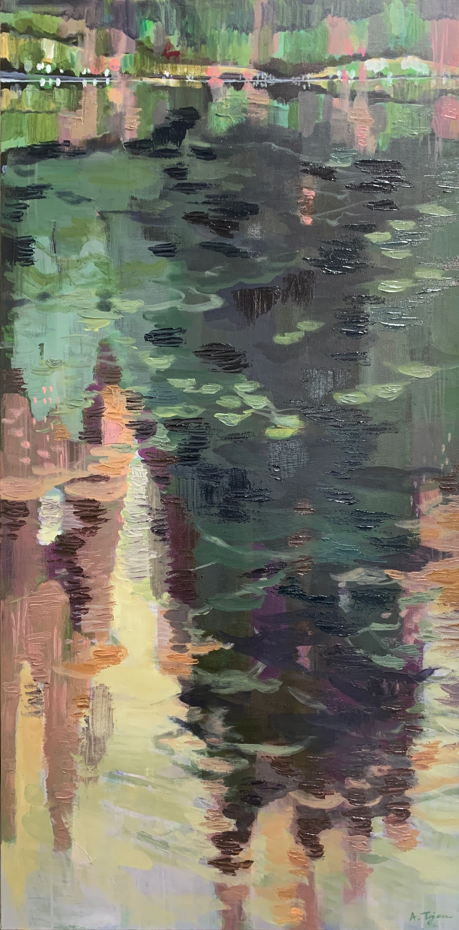 Dreams of Water
 24 × 48 in 
 Placed in a private collection 