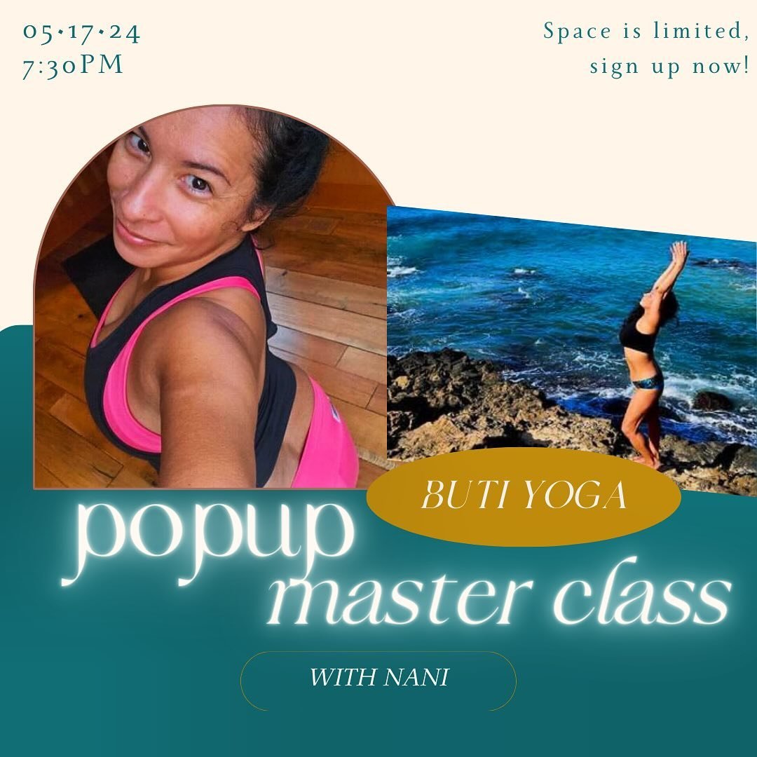 Grab your friends + join us! 👯&zwj;♀️

Join Buti Yoga Master Trainer Nani for a popup 
75min Buti class next Friday 5/17 at 7:30pm

A little about Nani: 

Nani Kays Berger is an accountant &amp; economist turned fitness instructor living in Portland