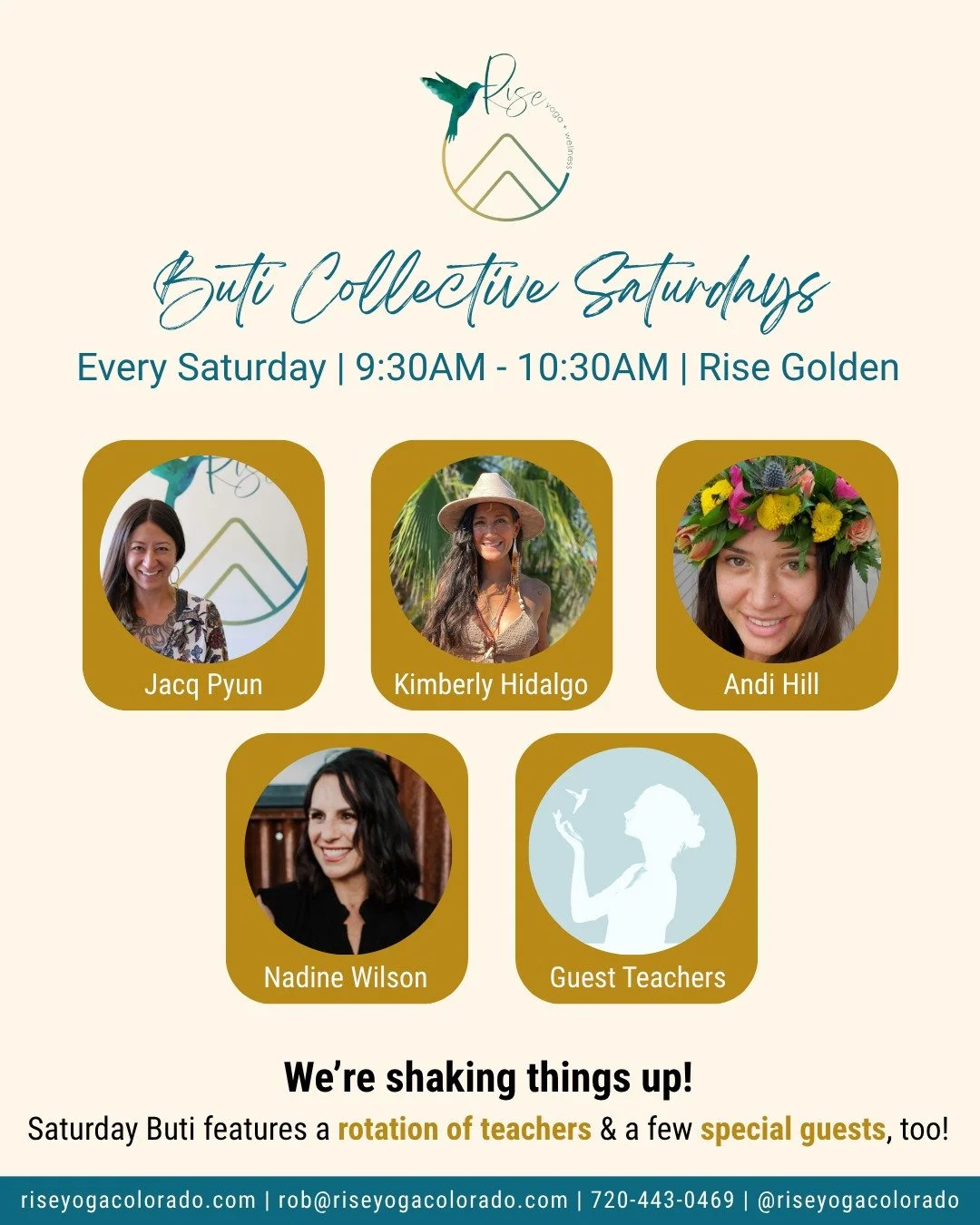 We&rsquo;re spicing things up! 💥

Saturday Buti Yoga now comes with a rotation of teachers &mdash; and a few special guests joining along the way!

Every week brings fresh energy, new playlists, and unique vibes. 🔥
Come see who&rsquo;s leading the 