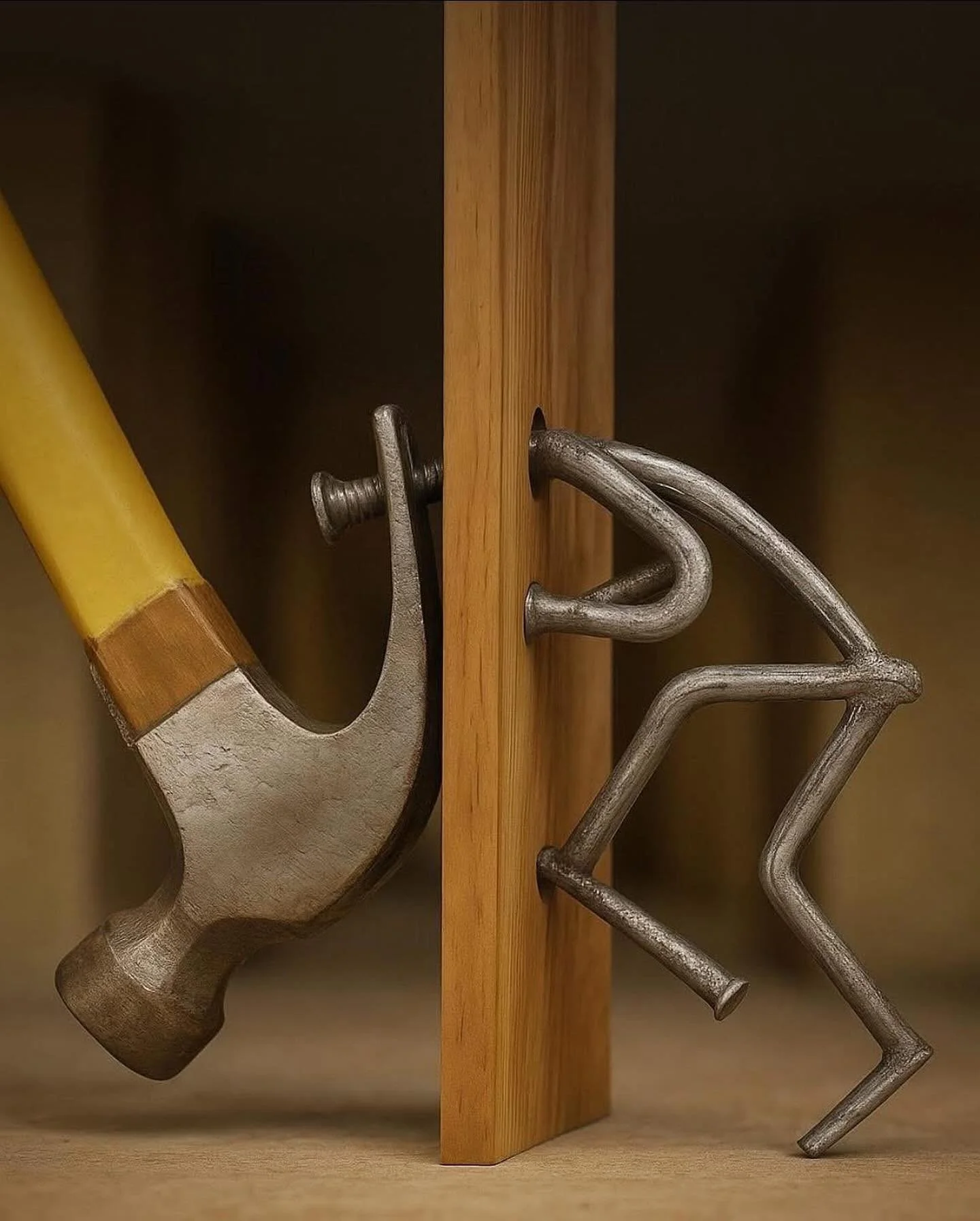 You are the nail , life is the hammer.  Life often forces change ,while we struggle against it . Letting go is often difficult to do &hellip;. Do your best to fight when needed and let go when necessary&hellip;. And it&rsquo;s usually necessary more 
