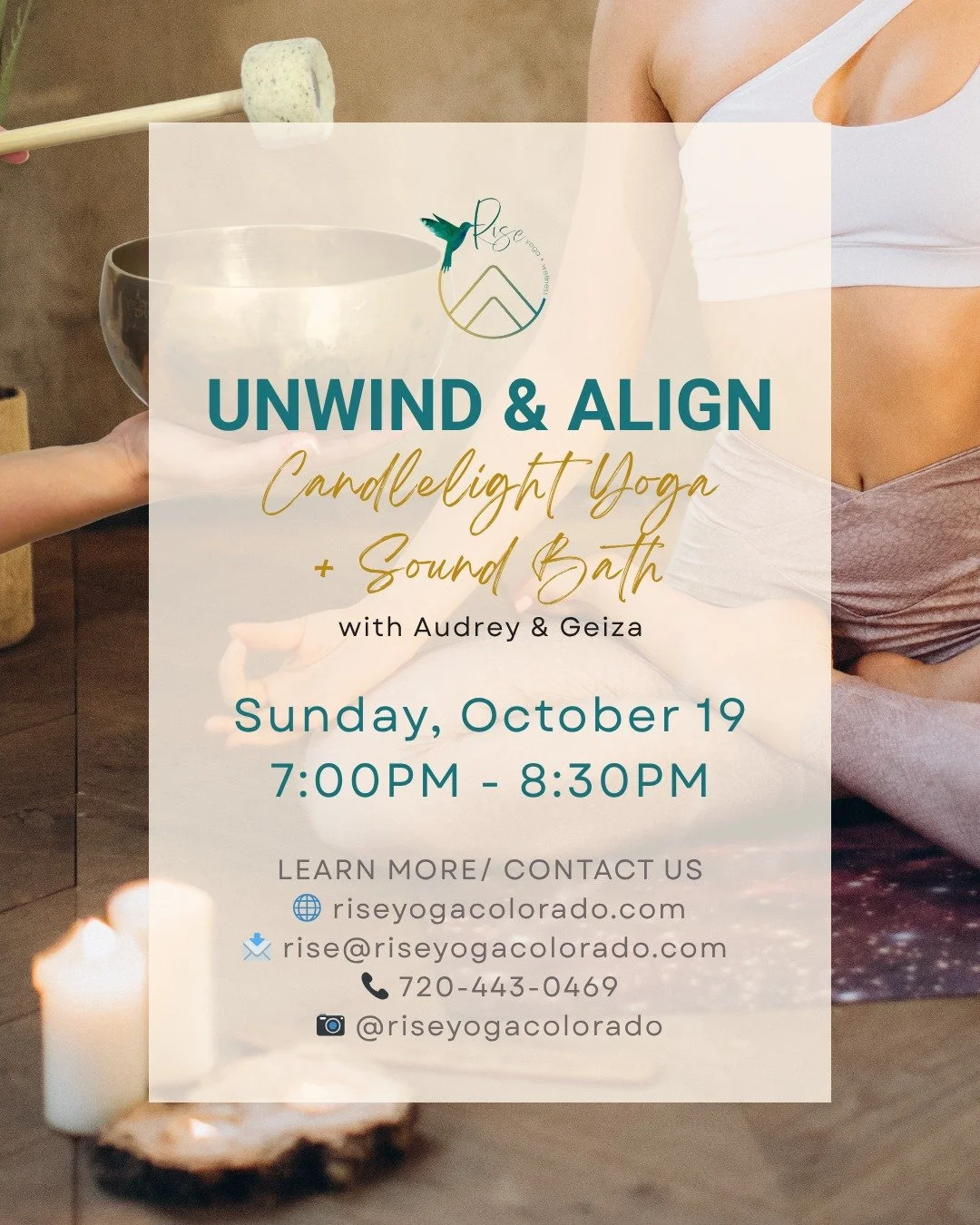 We&rsquo;re inviting you to slow down and reconnect &mdash; whether it&rsquo;s through candlelight and sound or sweet moments with your little one. 🌙💛

🔗 Click link in bio to join wellness, connection, and community at Rise.

#riseyogacolorado #ri