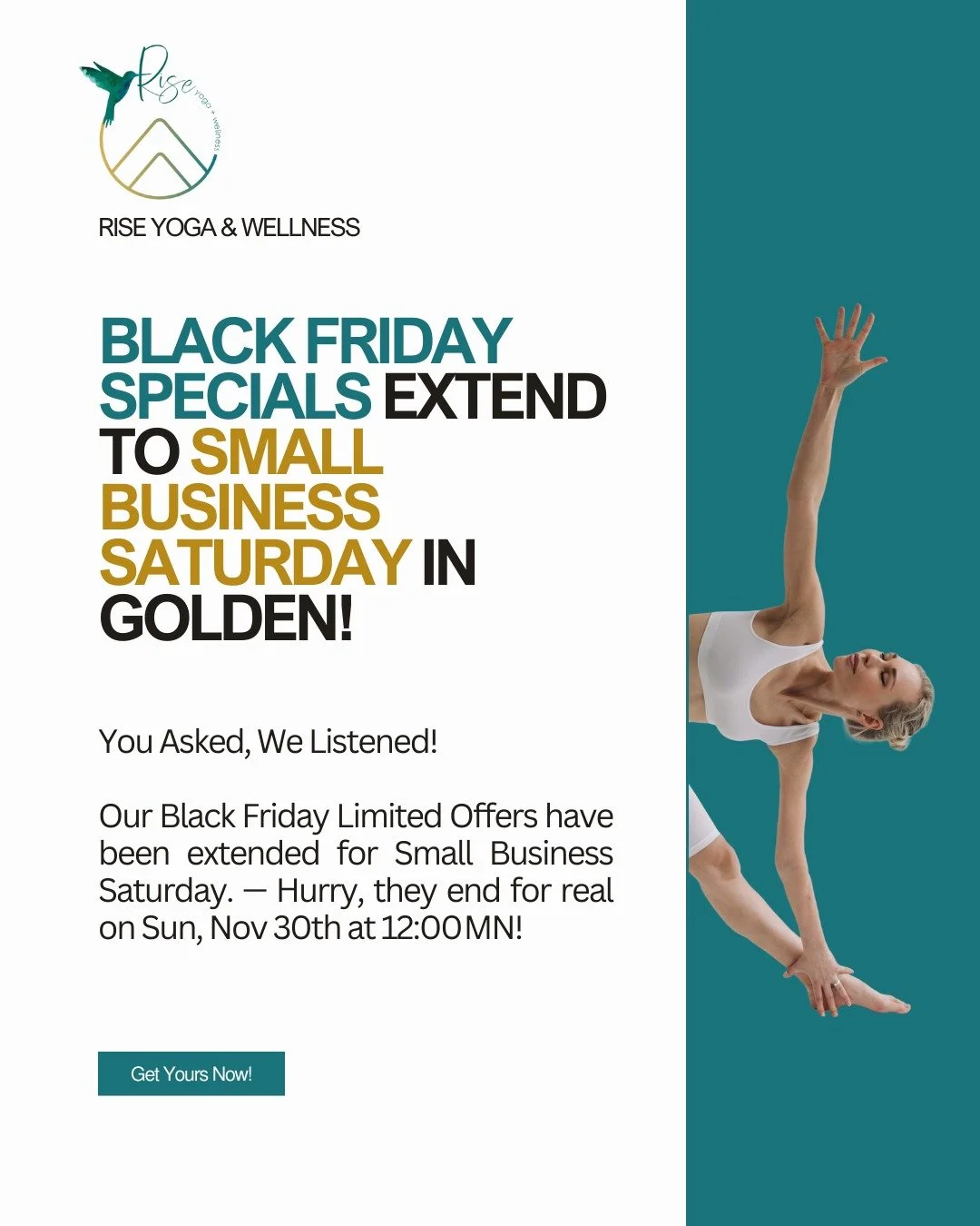 Missed our Black Friday offers?

No worries &mdash; we&rsquo;re keeping the goodness going for Small Business Saturday!

This is your final call!

Your last chance to enjoy these limited-time deals before Small Business Saturday Offers ends on Novemb
