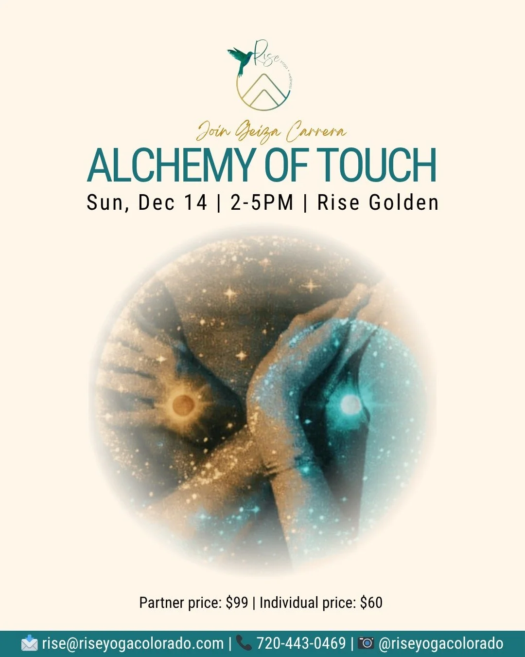 Alchemy of touch

Discover the art of sacred touch&mdash;one of the most powerful ways to connect with your partner. In this playful yet profound workshop, couples will explore multi-sensorial experiences using different elements and textures to awak