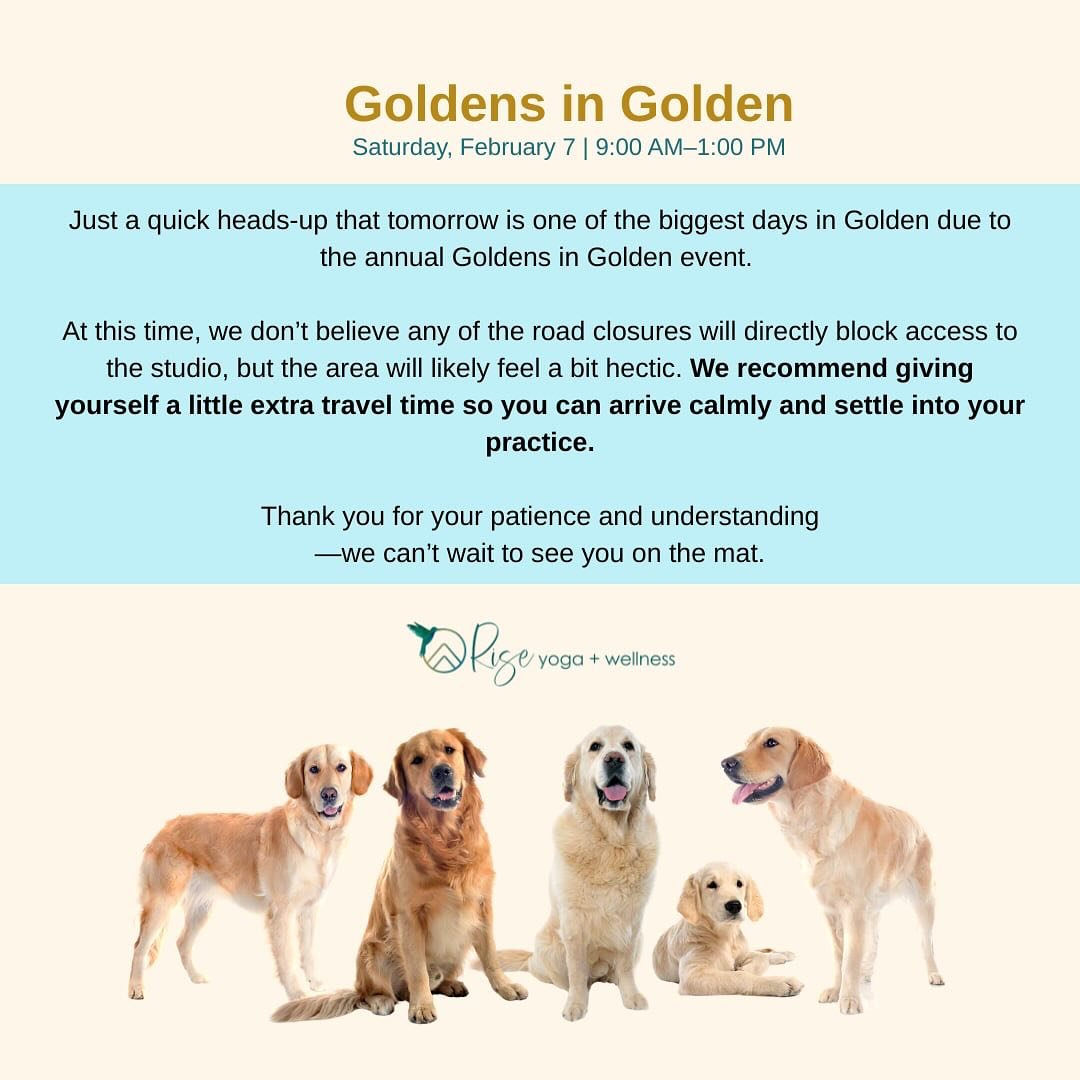 Hi Rise Family,

Just a quick heads-up that tomorrow is one of the biggest days in Golden due to the annual Goldens in Golden event.

The city is expecting around 10,000 visitors, with people coming from across Colorado and even from 44 different sta
