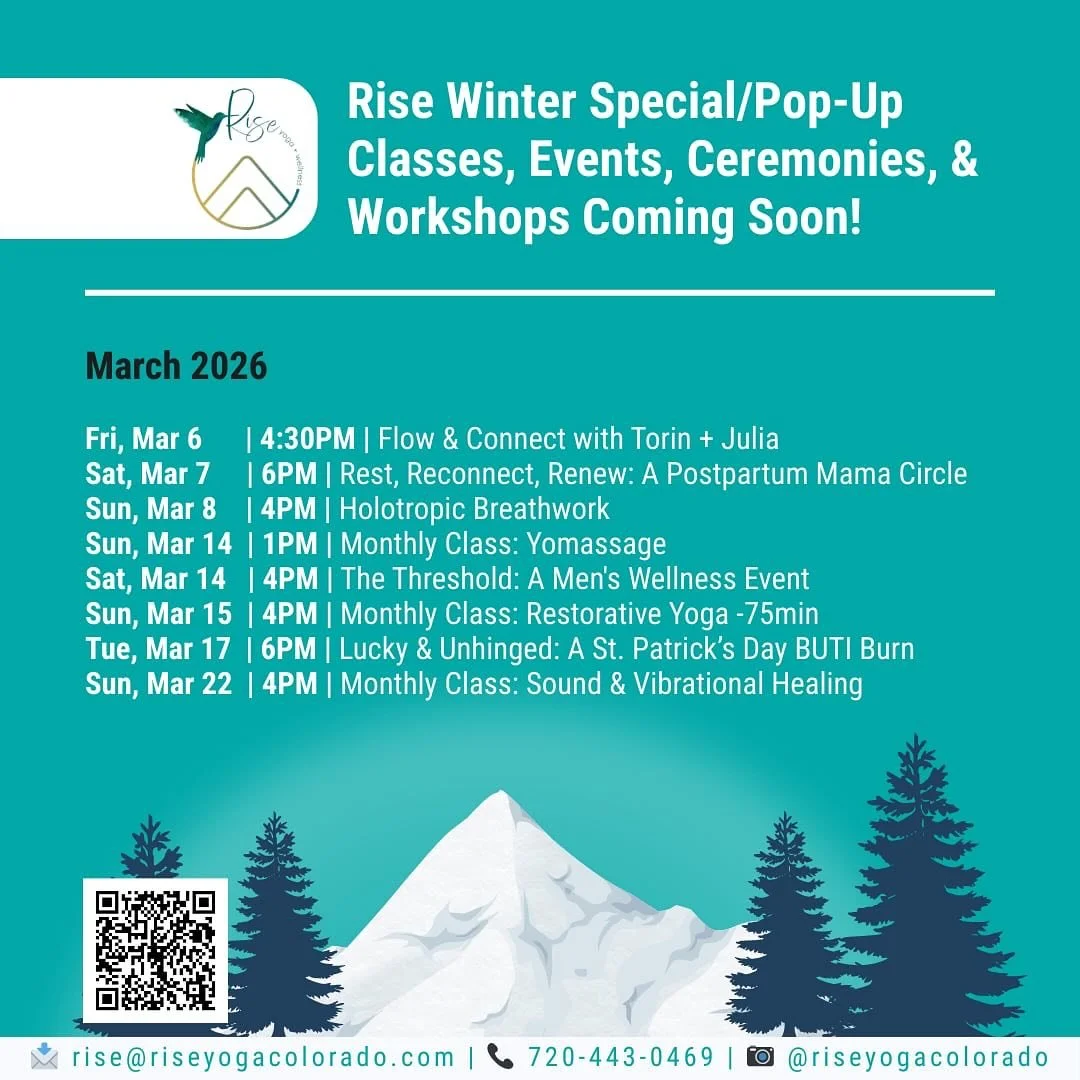 Welcome to March with Rise!

As March arrives, Golden begins to awaken&mdash;longer days, shifting light, and the first hints of spring moving through the foothills. It&rsquo;s a season of renewal, where the energy of change gently invites us to step