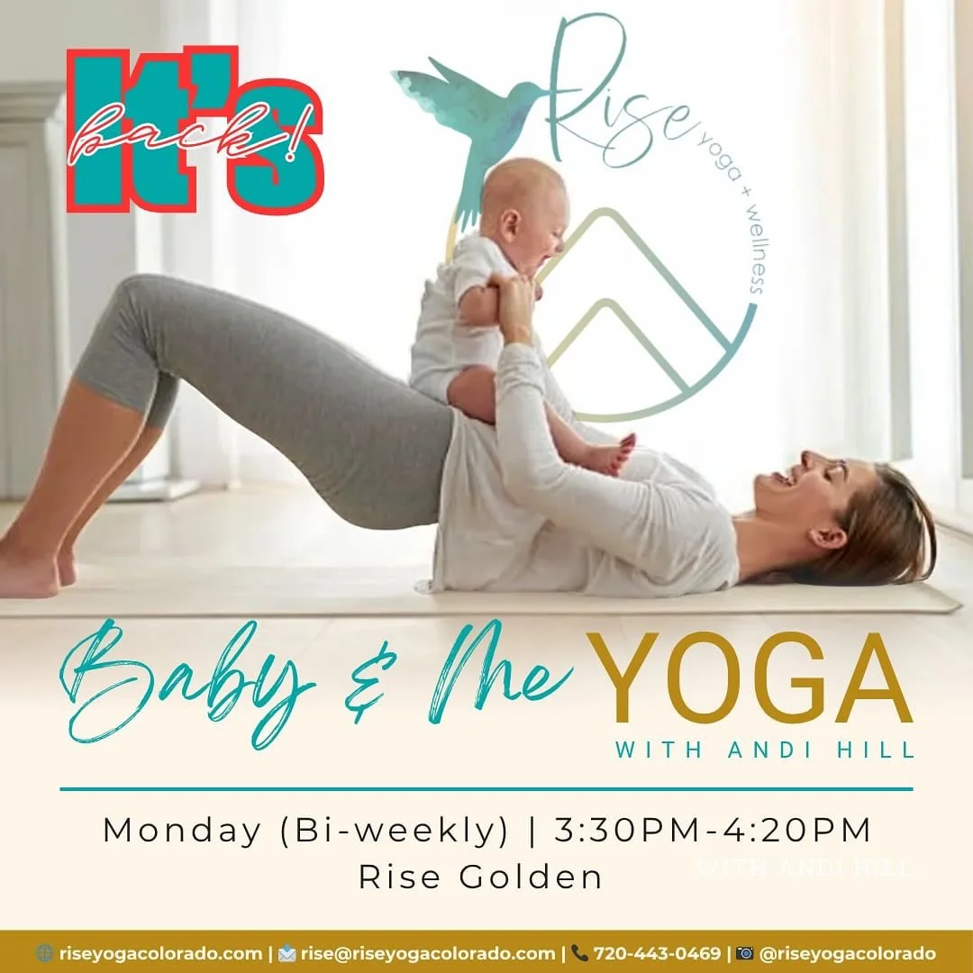 She&rsquo;s back and it is back! ✨

We&rsquo;re so excited to welcome back Andi Hill for Baby &amp; Me Yoga!

Reconnect with your body, bond with your little one, and share a gentle, supportive space with other moms. ✨

Spots are limited&mdash;sign u