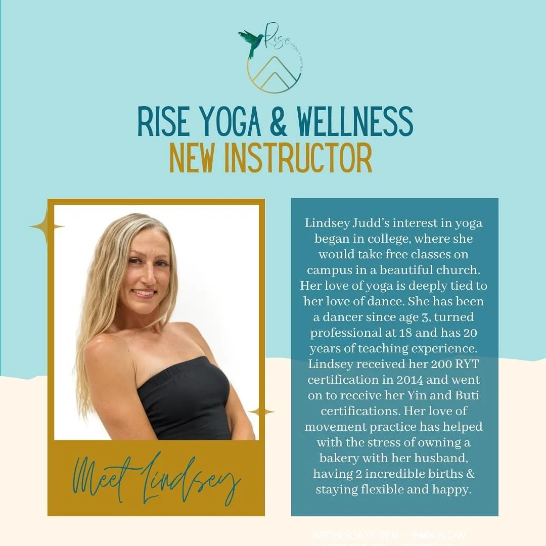 We&rsquo;re growing our community 💛

Please join us in welcoming our newest teachers to Rise! Each of them brings their own unique energy, experience, and passion to the space&mdash;and we&rsquo;re so excited for you to meet them on the mat.

Be sur