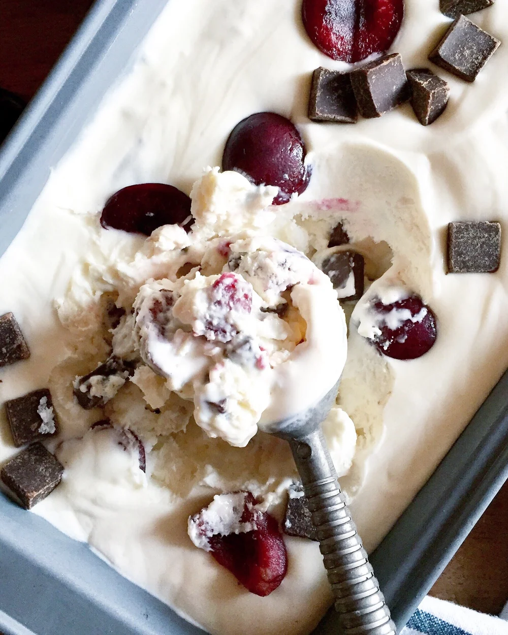NoChurn Chocolate Cherry Ice Cream. Harvest & Nourish