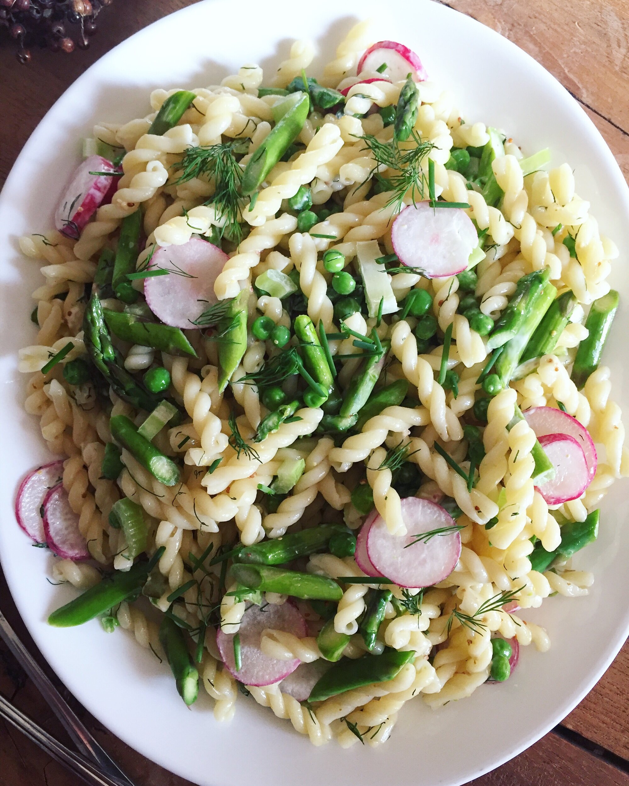 Honey Dijon Asparagus Pasta Salad
