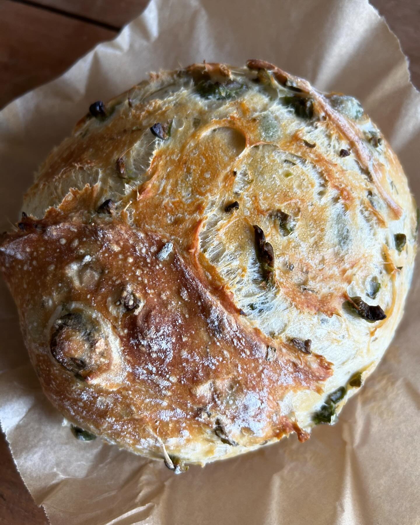 A simple no-knead Sunday loaf made with rich and buttery Castelvetrano olives and lots of fresh rosemary. With a summery vibe, it&rsquo;s fresh and bright, a little chewy and even if you don&rsquo;t consider yourself an olive person, it just might co