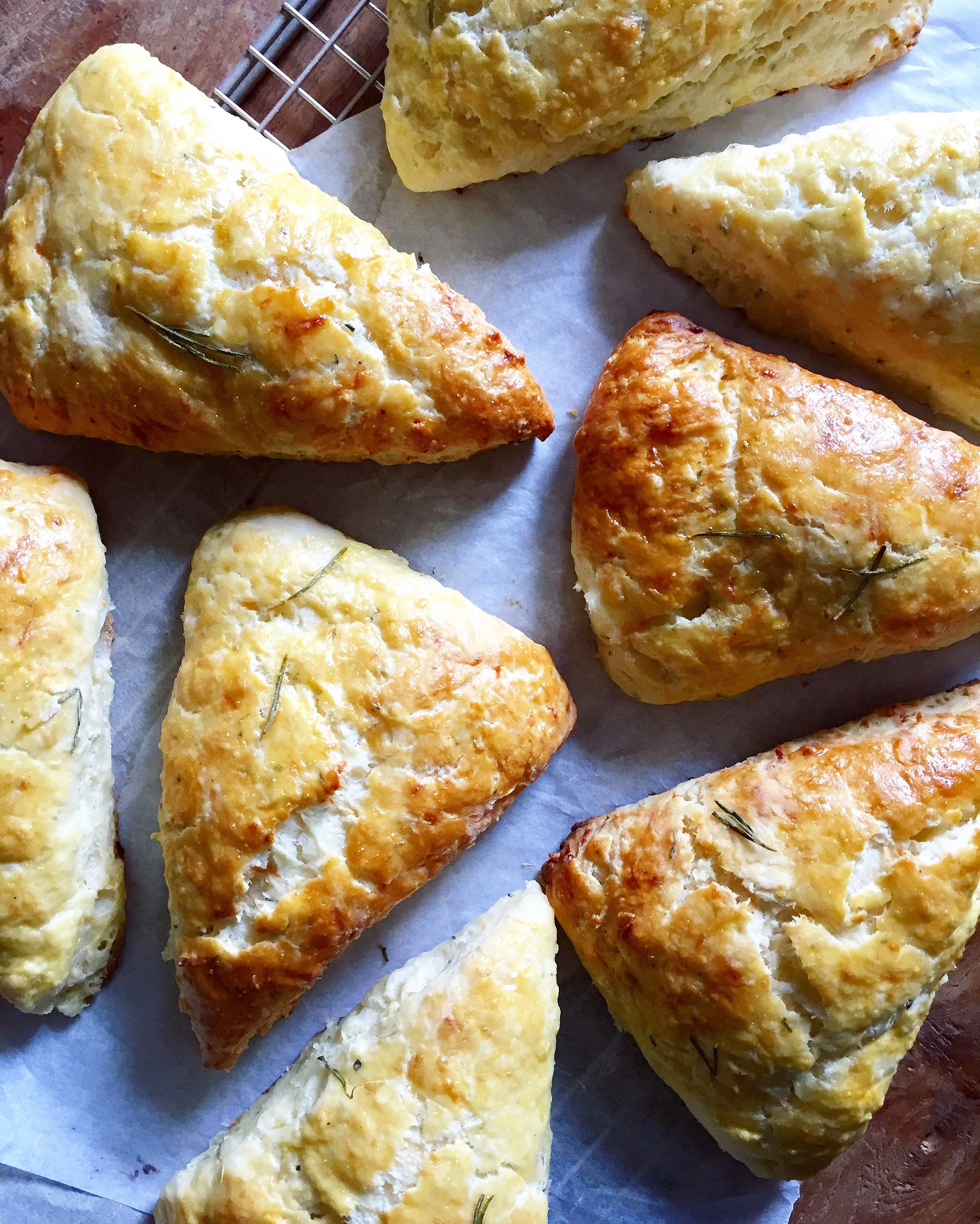 Savoury Rosemary Parmesan Scones. Harvest & Nourish