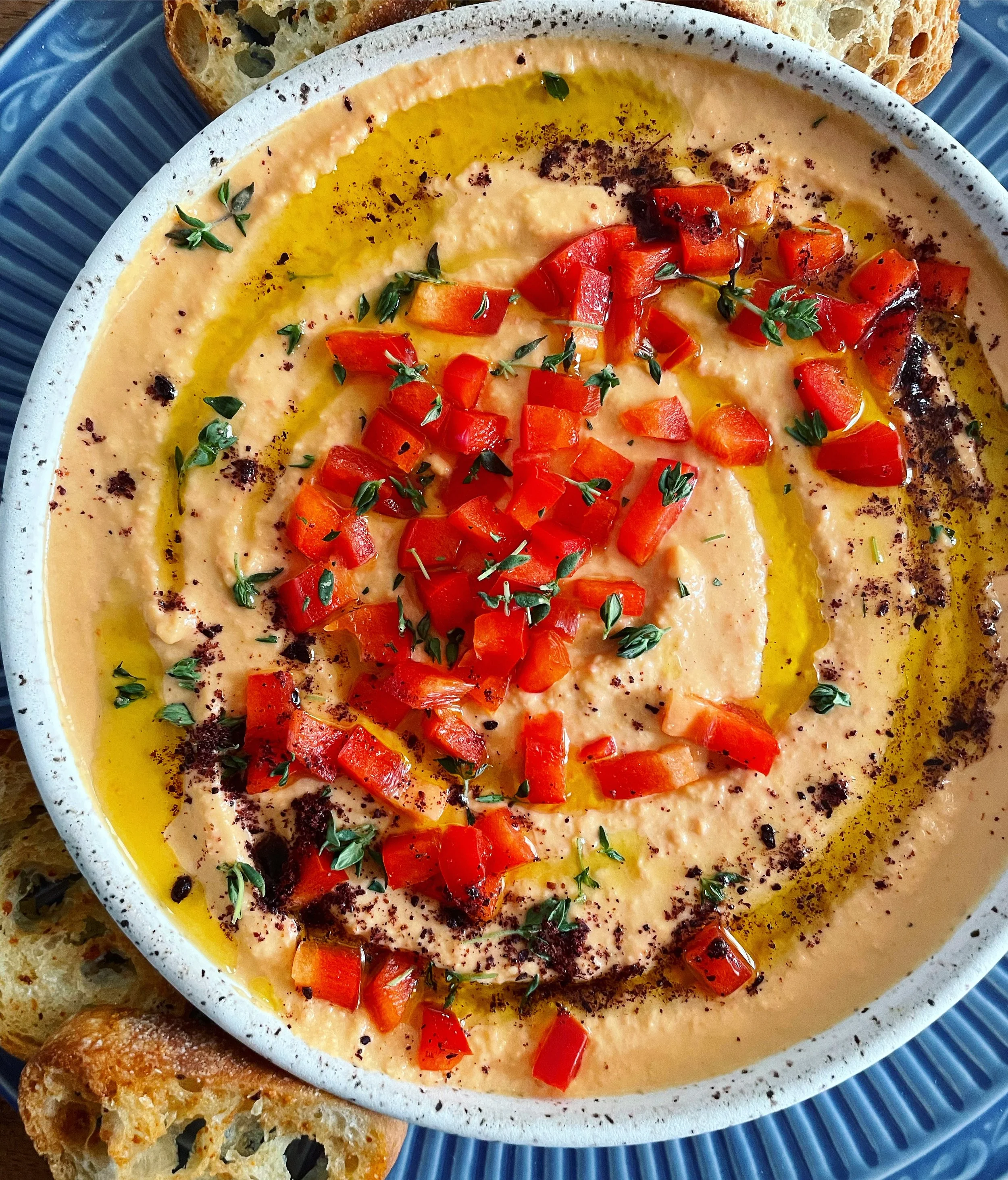 Roasted Red Pepper Hummus (2)