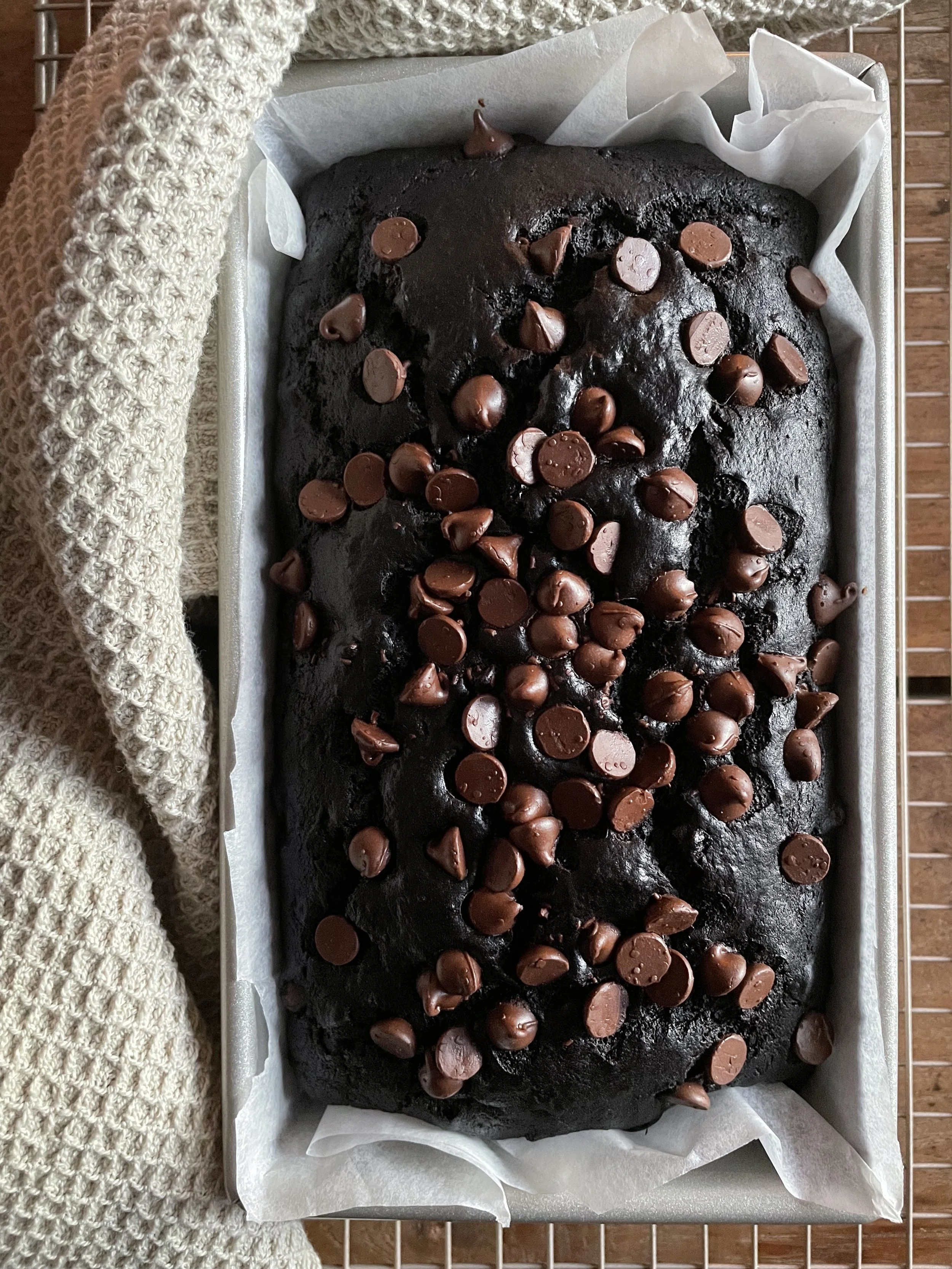 Double Chocolate Banana Bread. | harvestandnourish.com