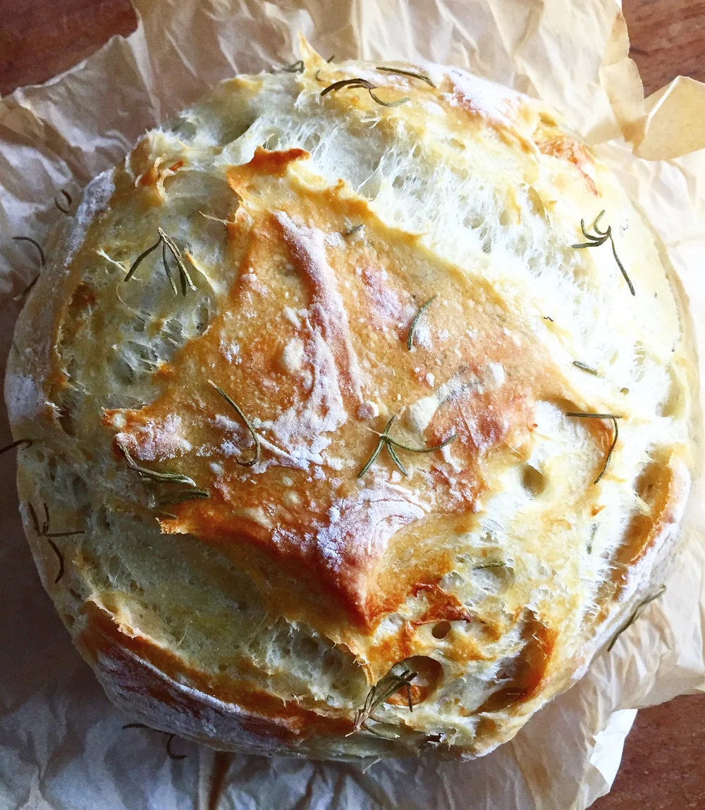 Rosemary & Roasted Garlic Artisan Bread. Harvest & Nourish