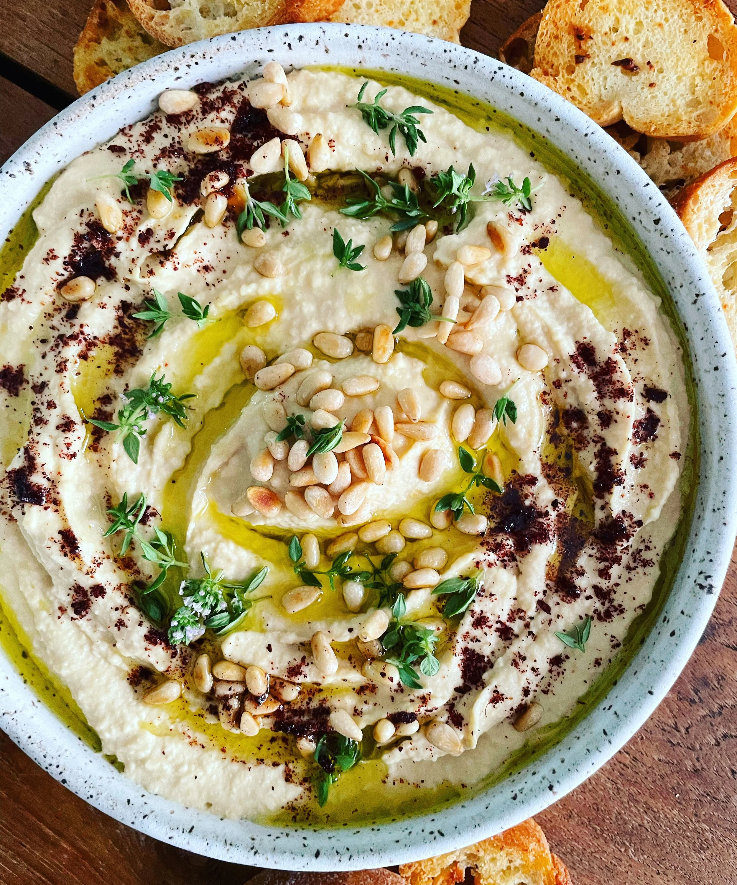Roasted Garlic Hummus. Harvest & Nourish