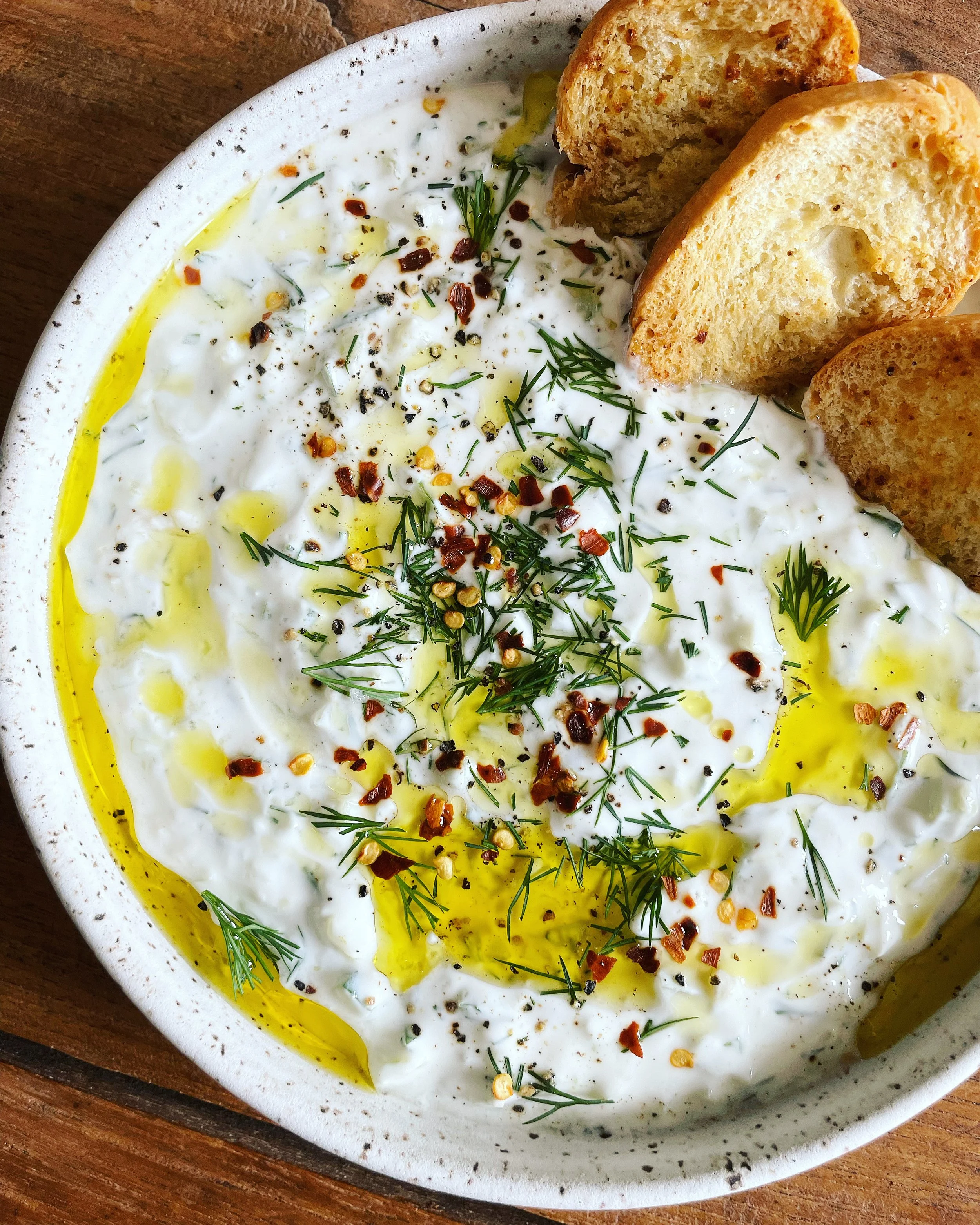 Cucumber Dill Tzatziki. Harvest & Nourish
