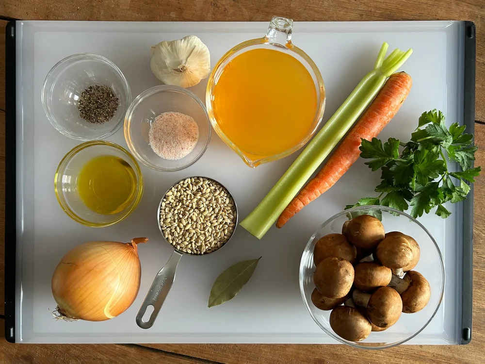 Mushroom Barley Soup. - Harvest & Nourish