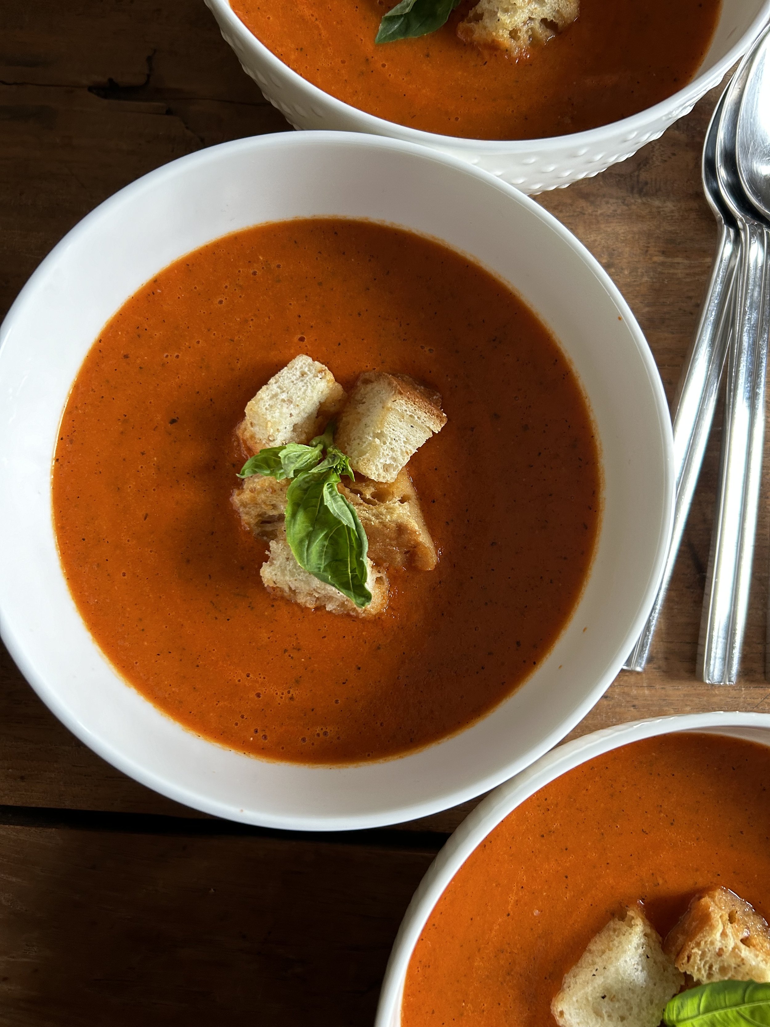 Fire Roasted Tomato Soup. | harvestandnourish.com