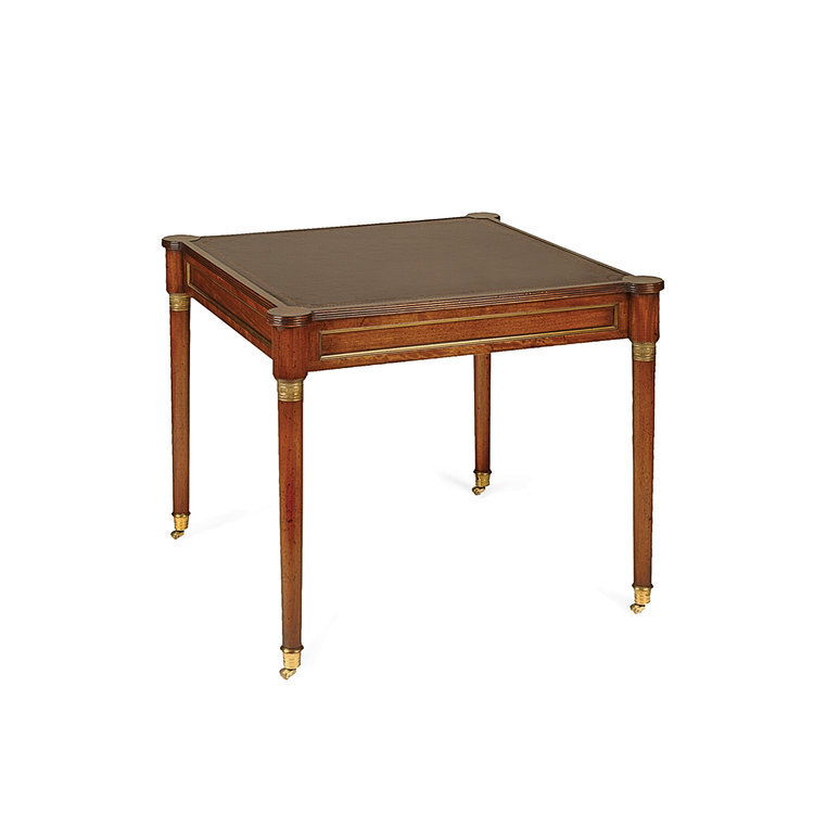 Regency Games Table with Leather Top