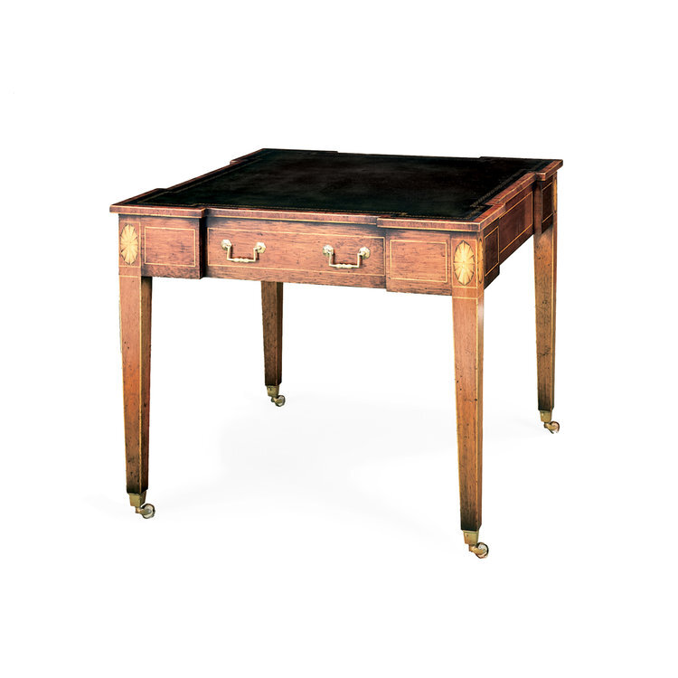 Sheraton Games Table with Leather Top