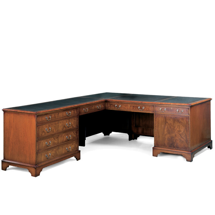 Brompton Pedestal Desk with Return