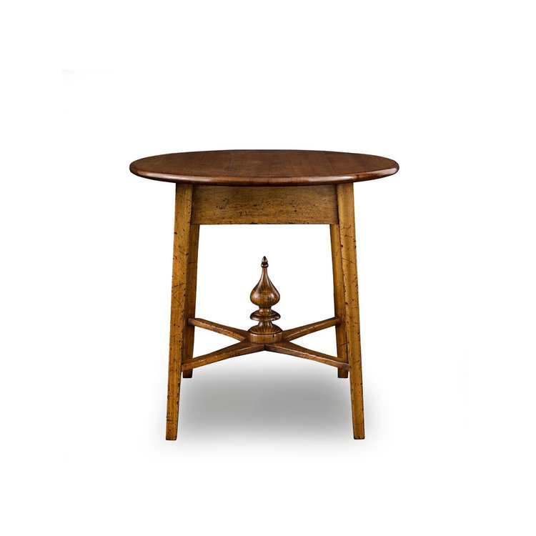 Swedish Round Side Table with Finial