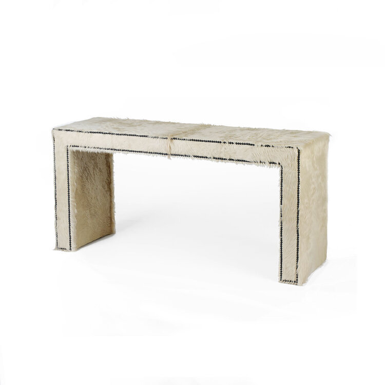 Cowhide Console Table