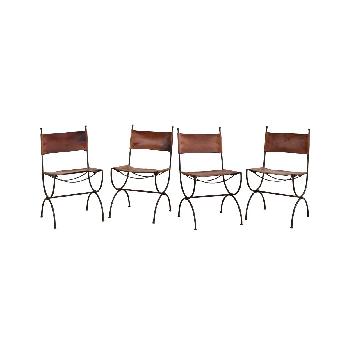 Leather and Iron Chairs