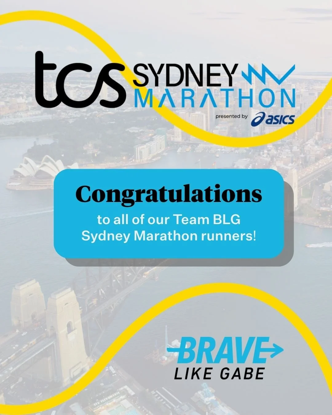 Team Brave Like Gabe is on the run in the land down under! 🏃🏾&zwj;♀️🇦🇺🎽

Congratulations to all of our runners who are participating in the TCS @sydney_marathon on Sunday, August 30! The Seventh World Marathon Major, this course takes runners th