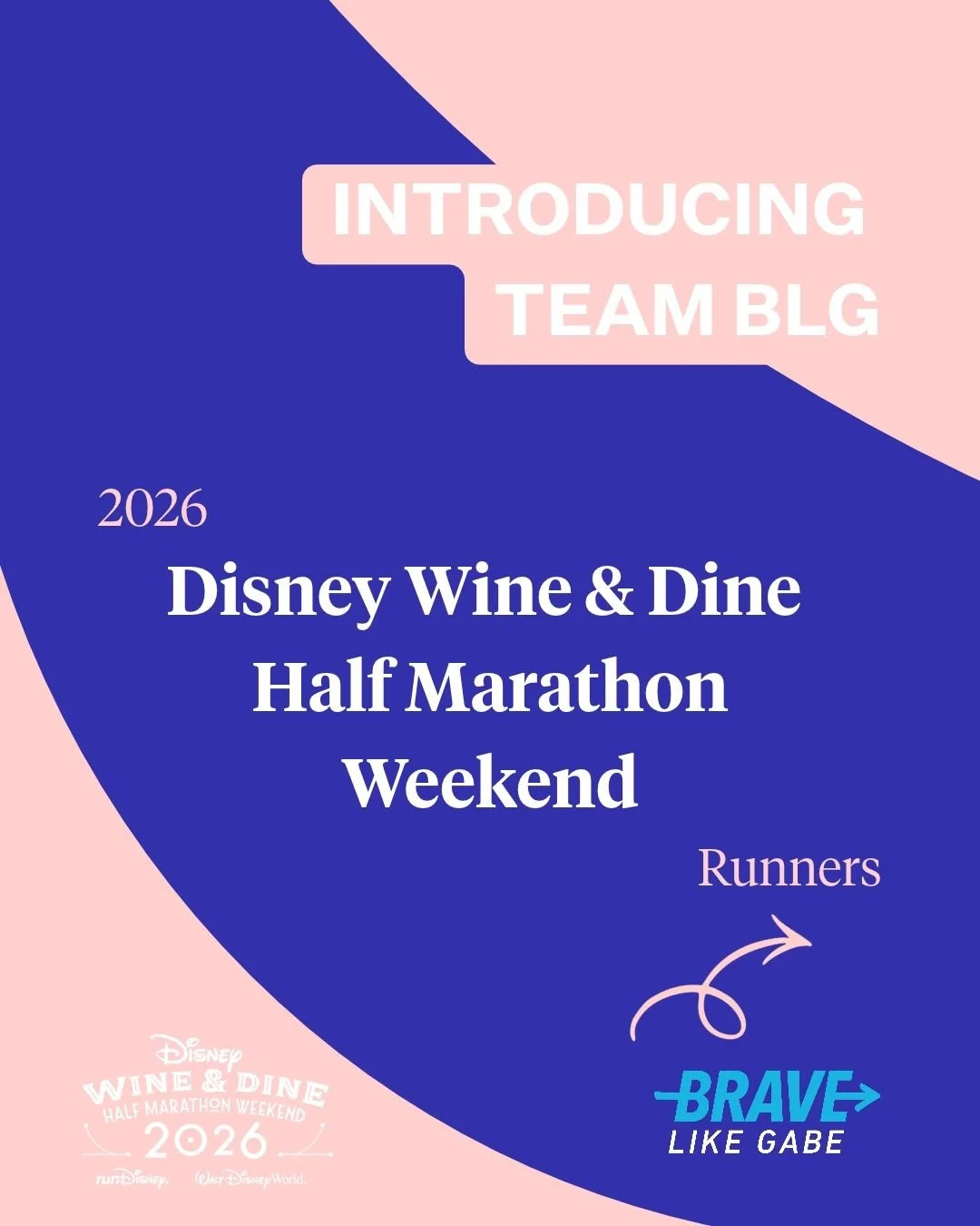Team BLG is excited to be official charity partners of @rundisney for the 2026 Disney Wine &amp; Dine Half Marathon Weekend! We will have several brave athletes running all distances this weekend while raising essential funds for rare cancer research