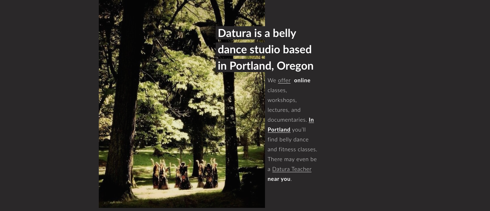 datura online belly dance classes