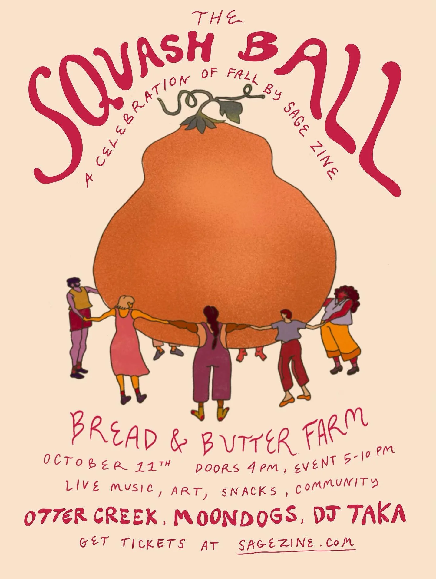 Come celebrate fall with us through community, food, live music, dancing, &amp; art at Bread and Butter Farm! 

🪕 Music from @ottercreekband, @moondogs_band_, and DJ Taka @takahikomatsui! 

🍁 Grazing table full of local foods + printmaking, zines, 