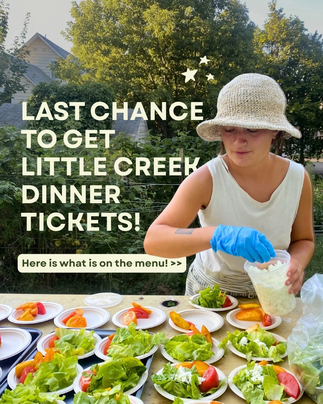 Today is the LAST DAY to get tickets for our spring gathering that include dinner! 🍴

We&rsquo;ll be serving up a big meal made with all local ingredients grown by friends of ours. Swipe through to learn who they are! >>

We are so grateful fo